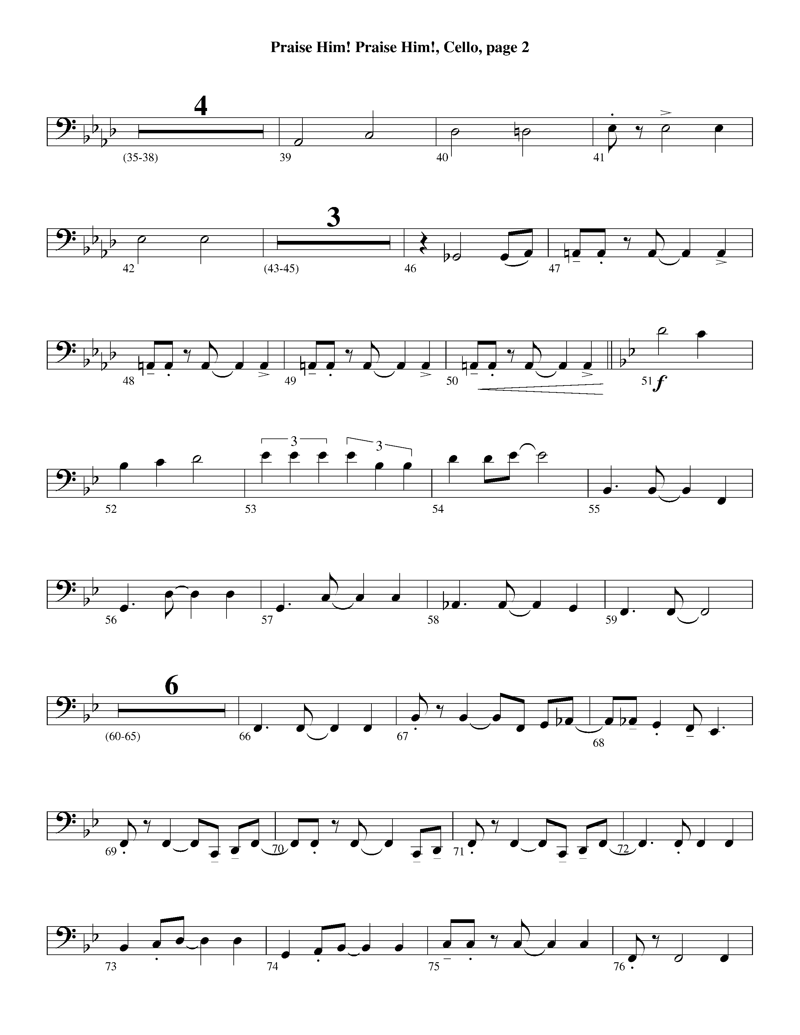 Praise Him Praise Him (Instrumental) Cello (Lifeway Worship / Arr. Jeff Cranfill)