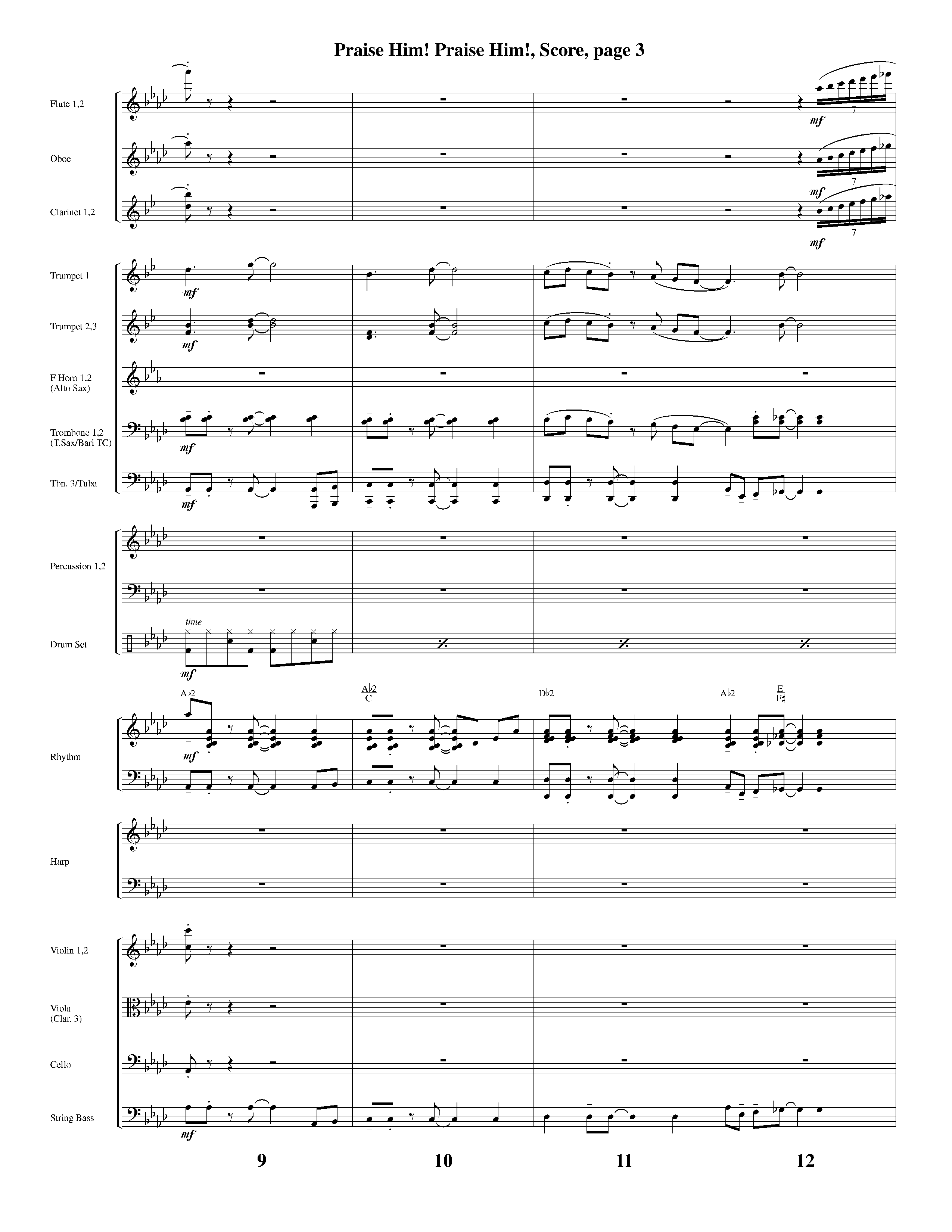 Praise Him Praise Him (Instrumental) Orchestration (Lifeway Worship / Arr. Jeff Cranfill)