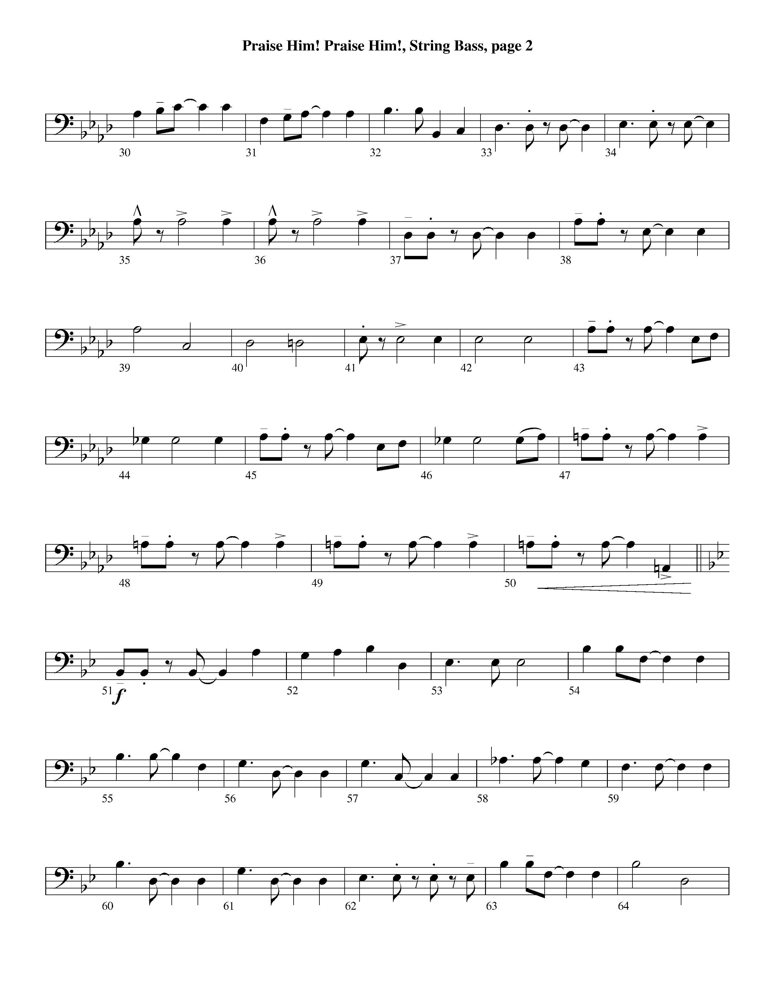 Praise Him Praise Him (Instrumental) Double Bass (Lifeway Worship / Arr. Jeff Cranfill)