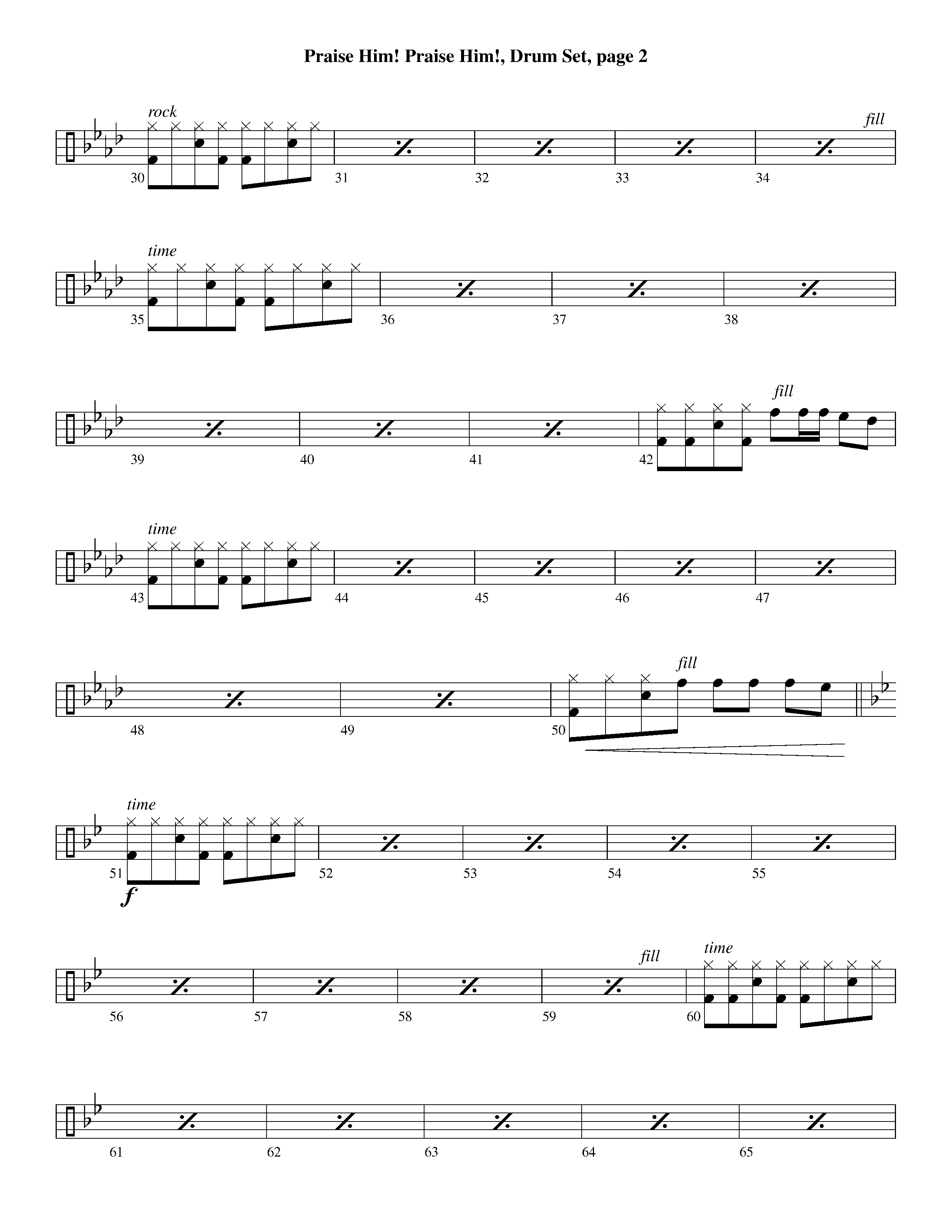 Praise Him Praise Him (Instrumental) Drum Set (Lifeway Worship / Arr. Jeff Cranfill)