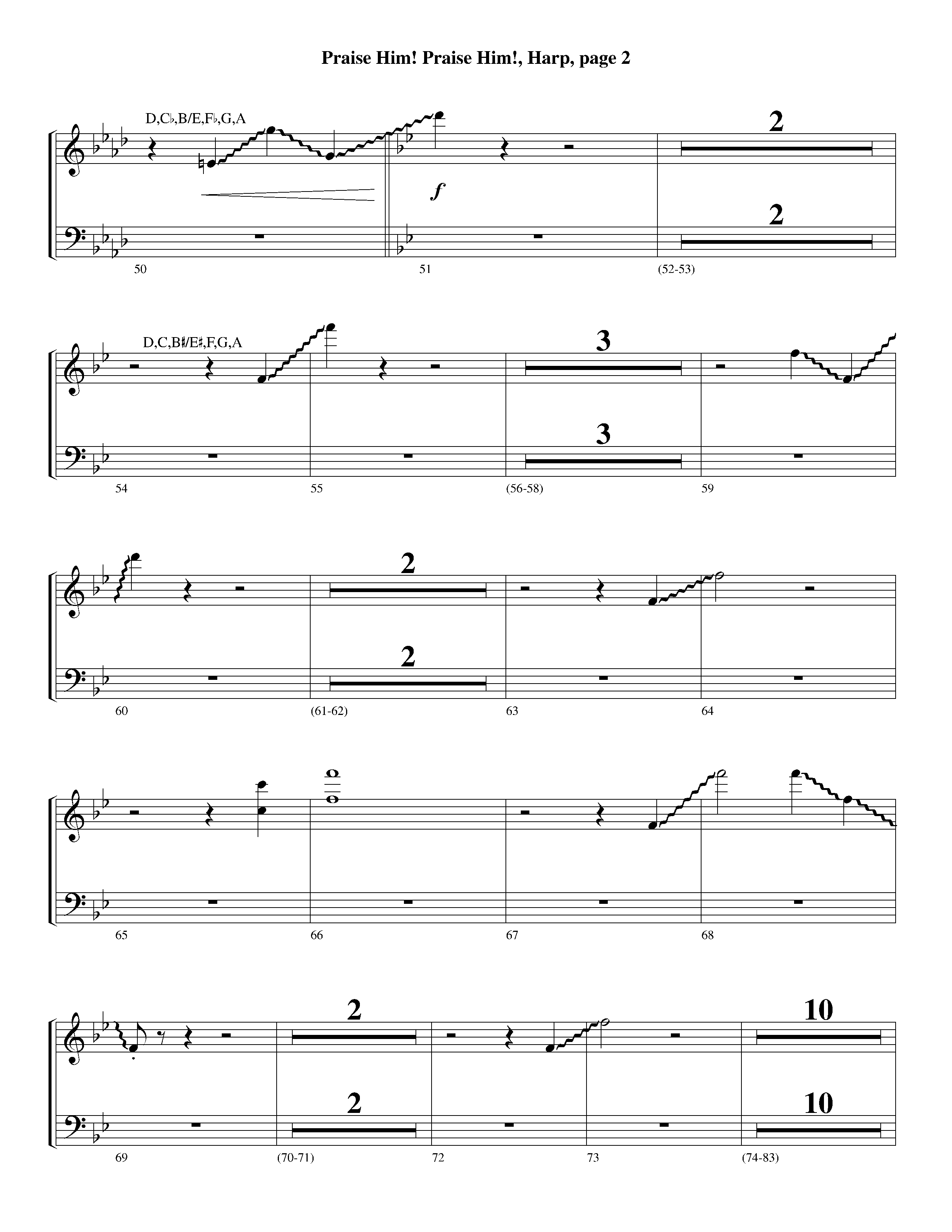 Praise Him Praise Him (Instrumental) Harp (Lifeway Worship / Arr. Jeff Cranfill)