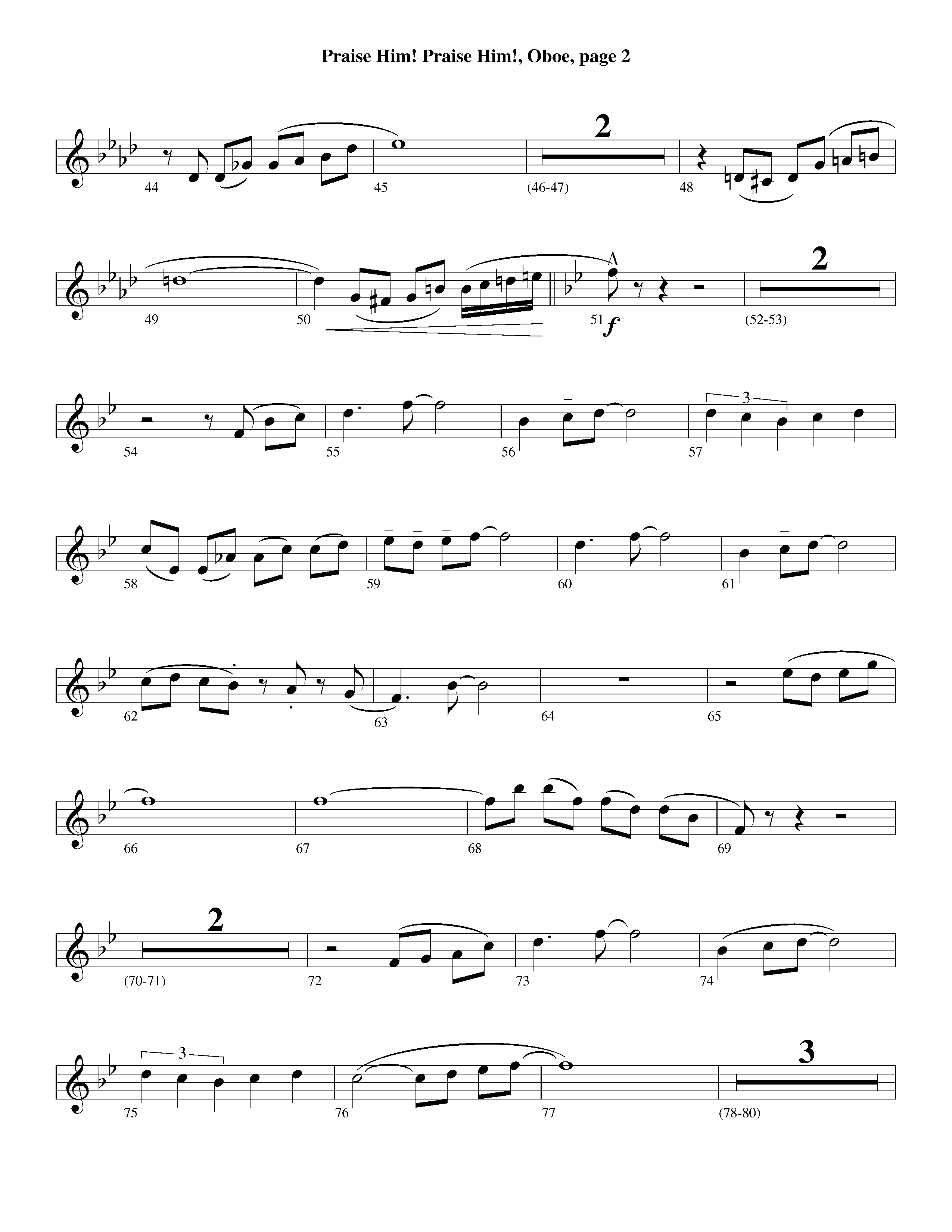 Praise Him Praise Him (Instrumental) Oboe (Lifeway Worship / Arr. Jeff Cranfill)