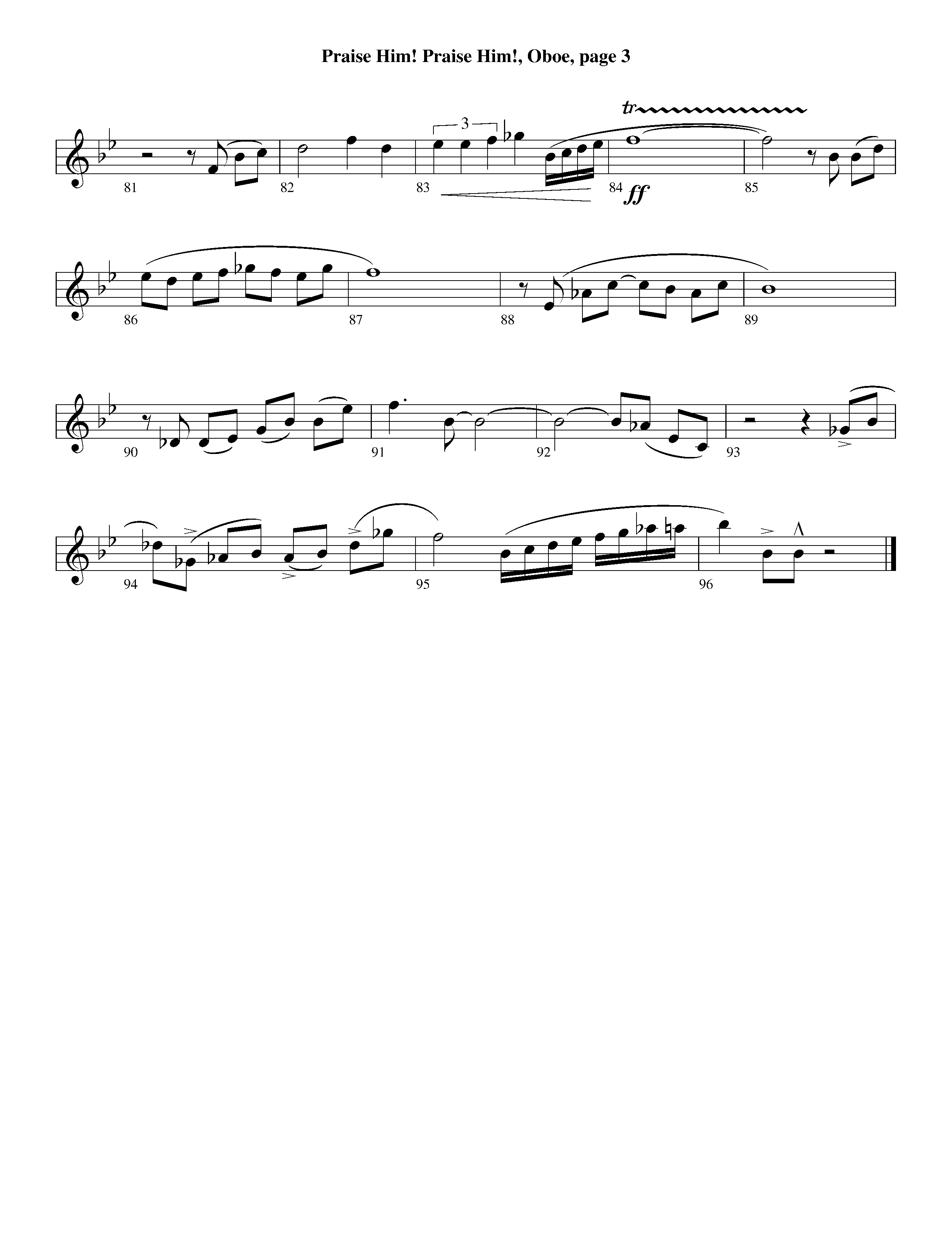 Praise Him Praise Him (Instrumental) Oboe (Lifeway Worship / Arr. Jeff Cranfill)