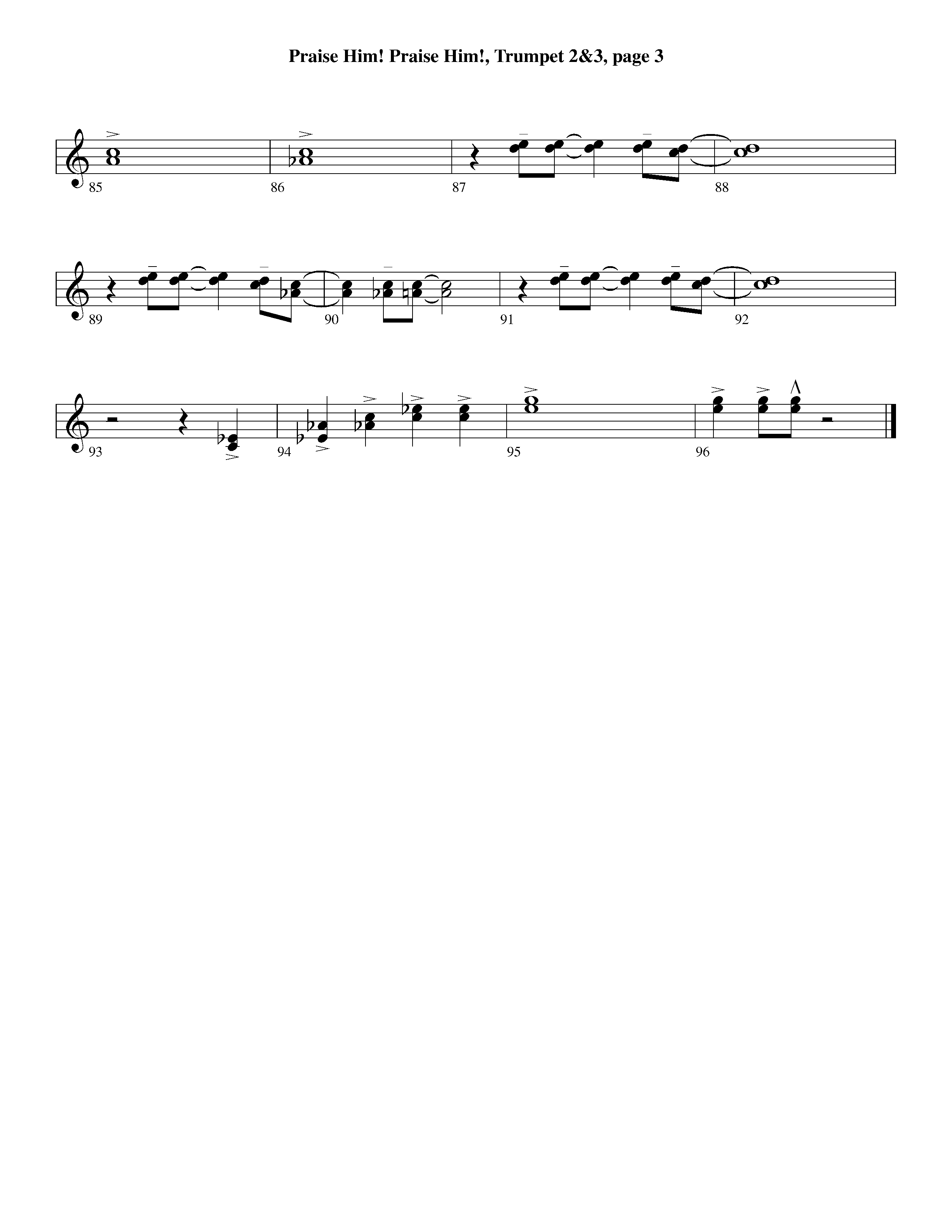 Praise Him Praise Him (Instrumental) Trumpet 2/3 (Lifeway Worship / Arr. Jeff Cranfill)