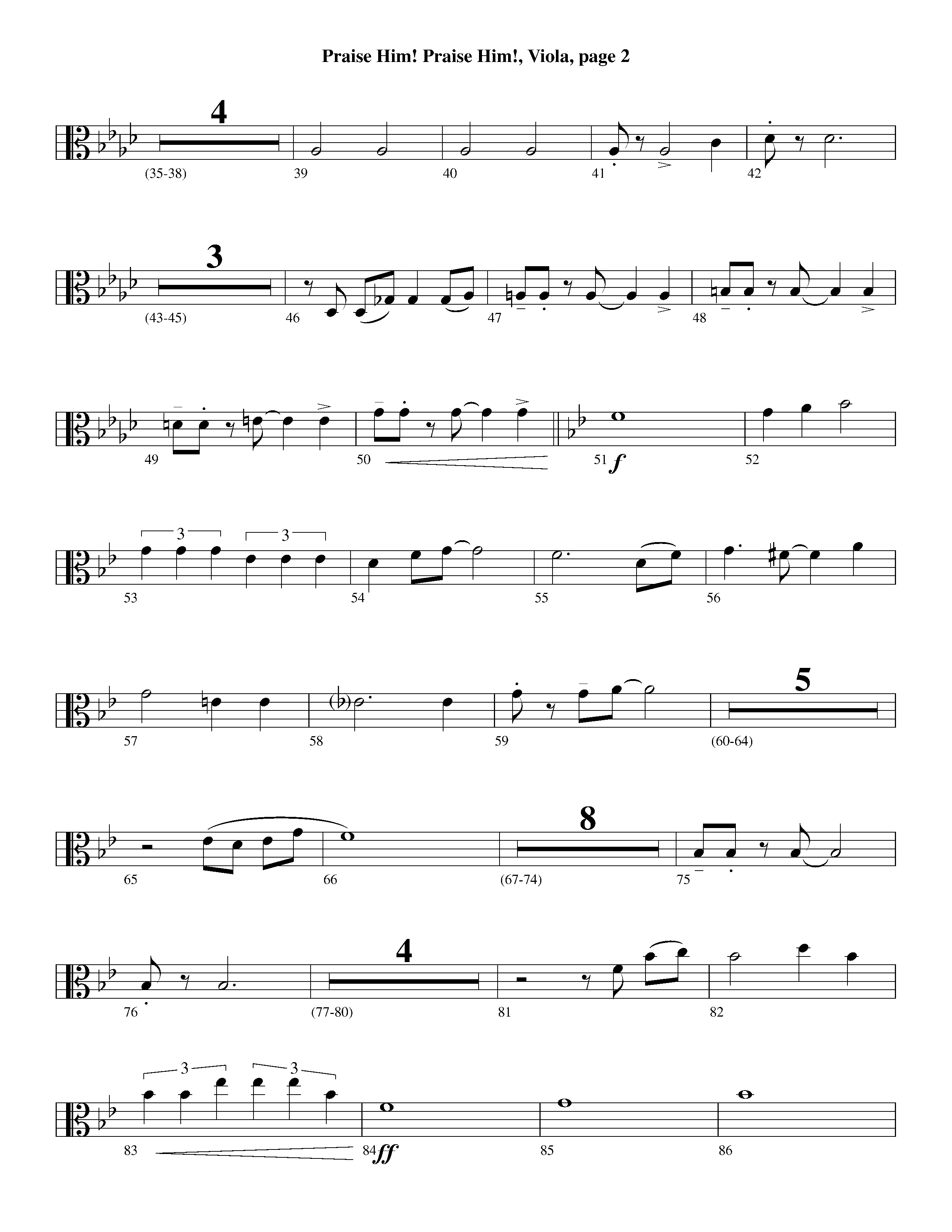 Praise Him Praise Him (Instrumental) Viola (Lifeway Worship / Arr. Jeff Cranfill)