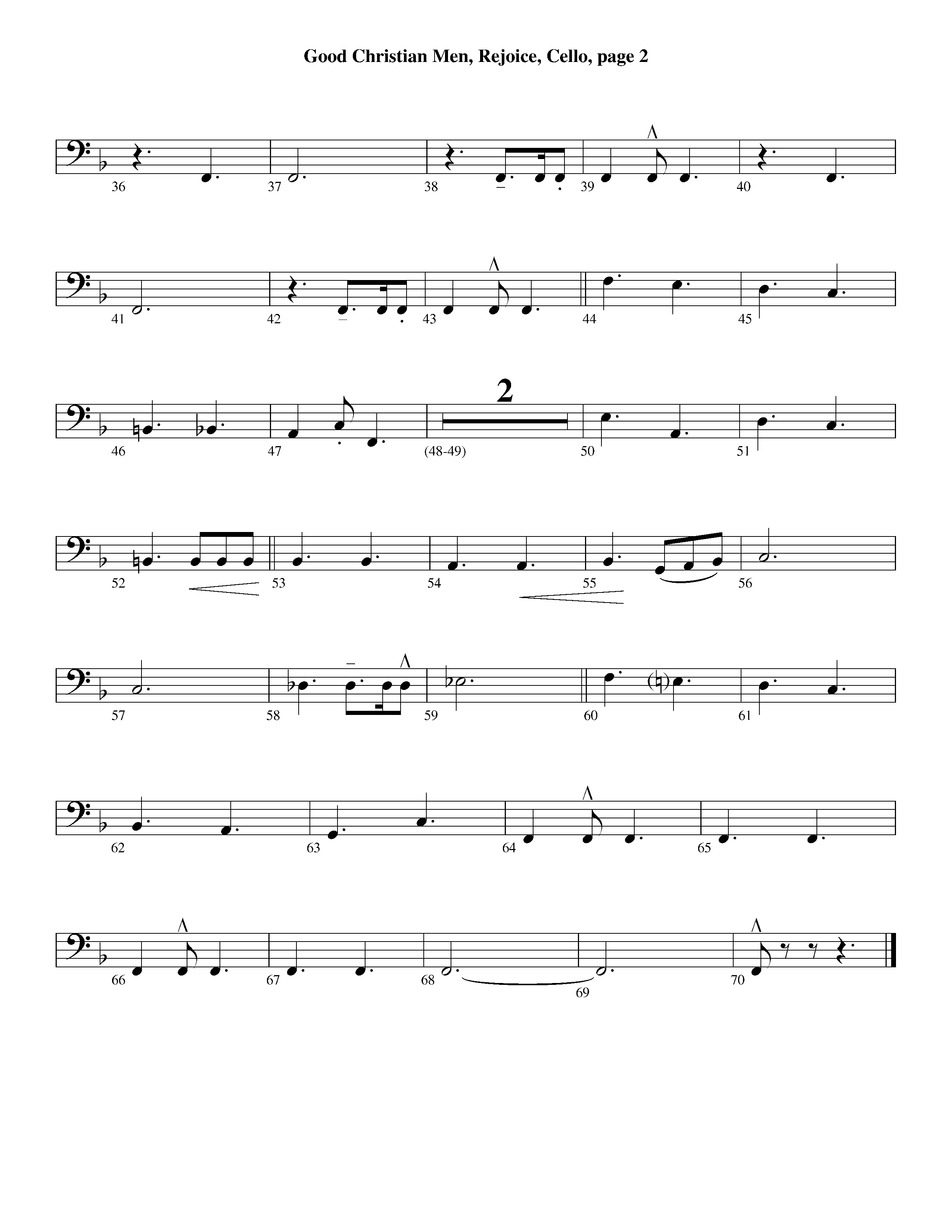 Good Christian Men Rejoice (Instrumental) Cello (Lifeway Worship / Arr. Ed Dickinson)