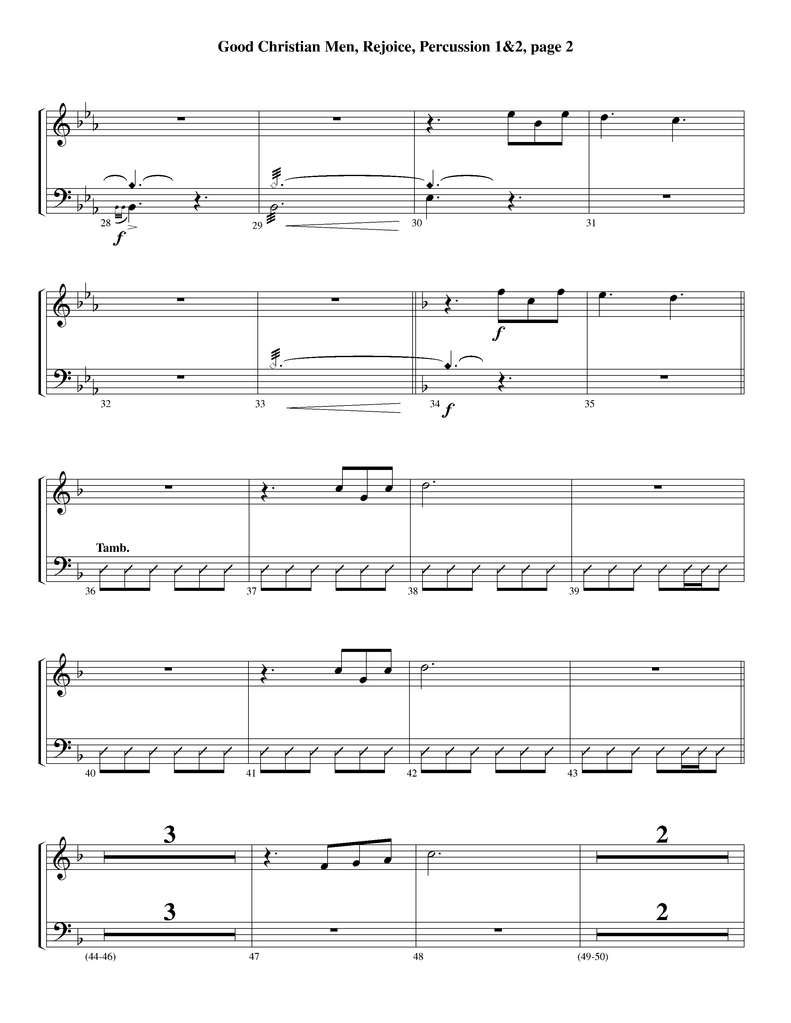 Good Christian Men Rejoice (Instrumental) Percussion 1/2 (Lifeway Worship / Arr. Ed Dickinson)