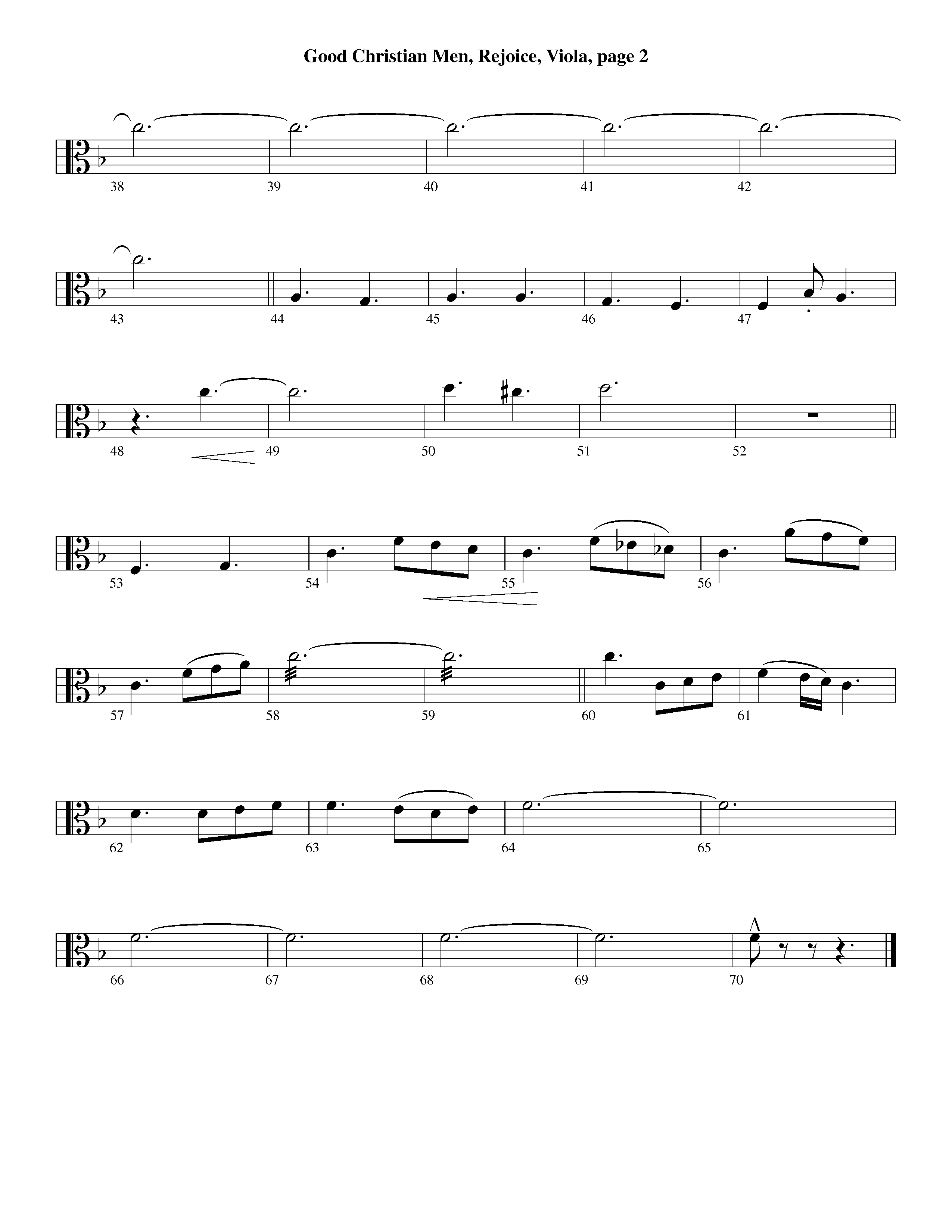 Good Christian Men Rejoice (Instrumental) Viola (Lifeway Worship / Arr. Ed Dickinson)