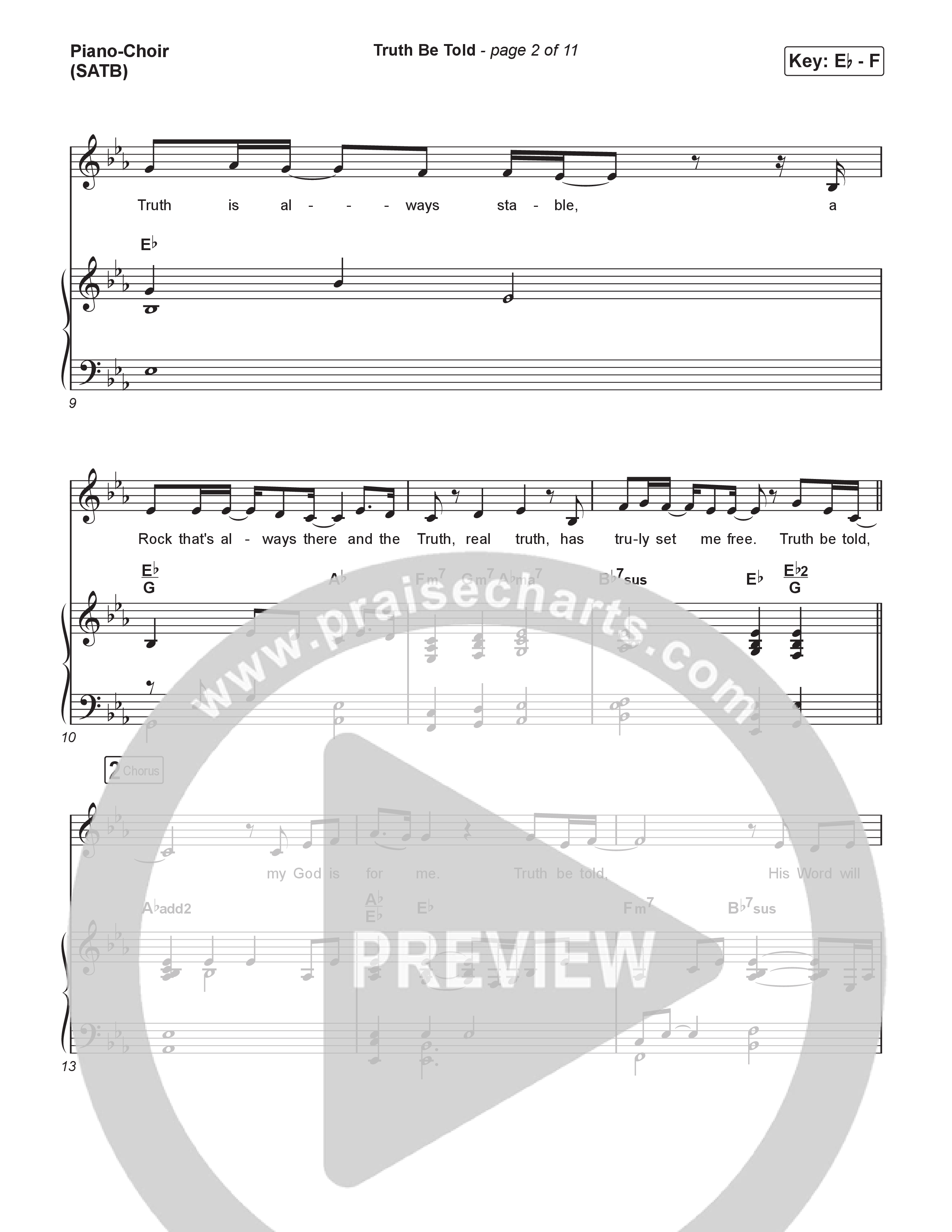 Truth Be Told Piano/Vocal (SATB) (Brad Henderson)