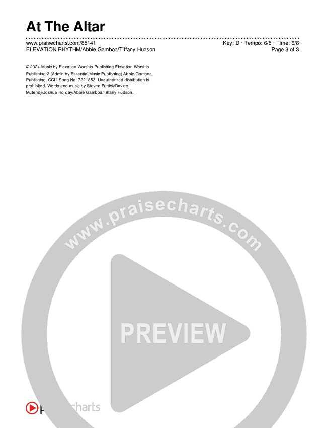 At The Altar Chords & Lyrics (ELEVATION RHYTHM / Abbie Gamboa / Tiffany Hudson)
