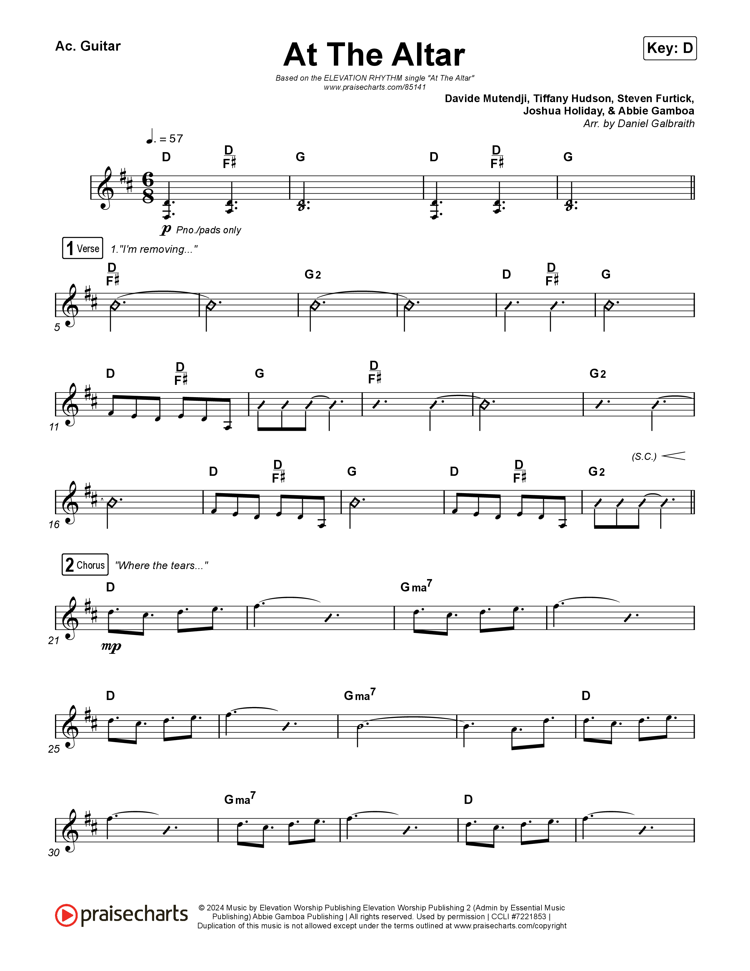 At The Altar Acoustic Guitar (ELEVATION RHYTHM / Abbie Gamboa / Tiffany Hudson)