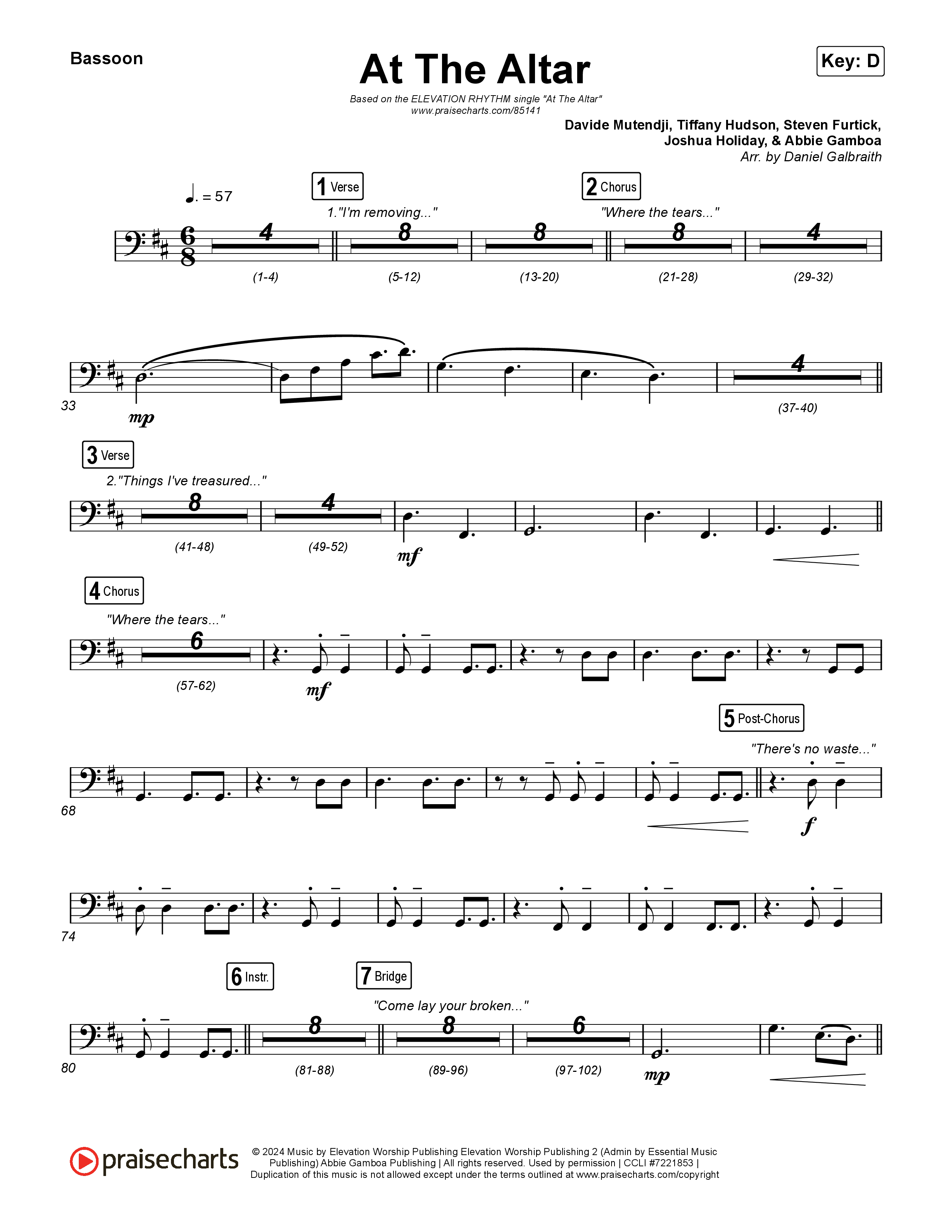 At The Altar Bassoon (ELEVATION RHYTHM / Abbie Gamboa / Tiffany Hudson)