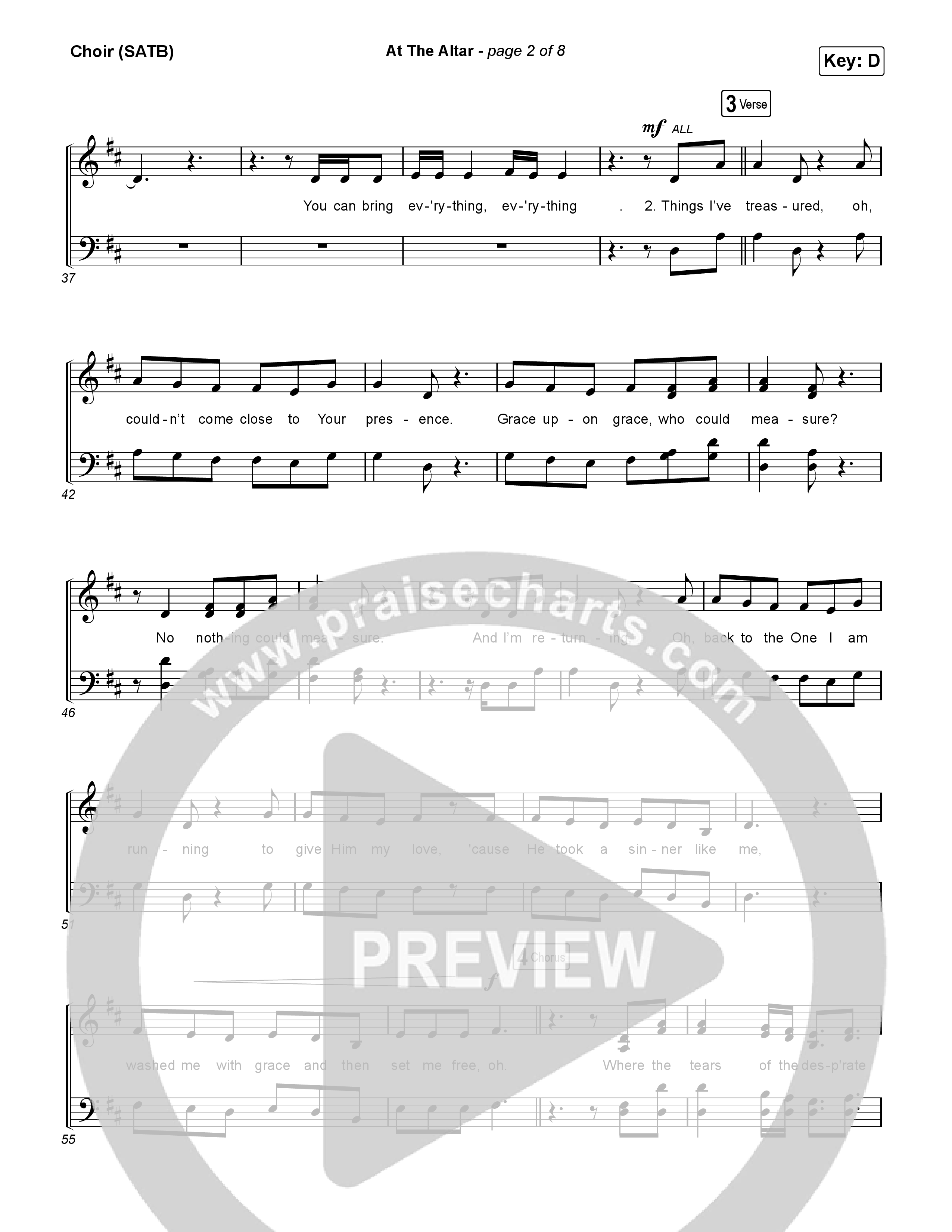 At The Altar Choir Sheet (SATB) (ELEVATION RHYTHM / Abbie Gamboa / Tiffany Hudson)