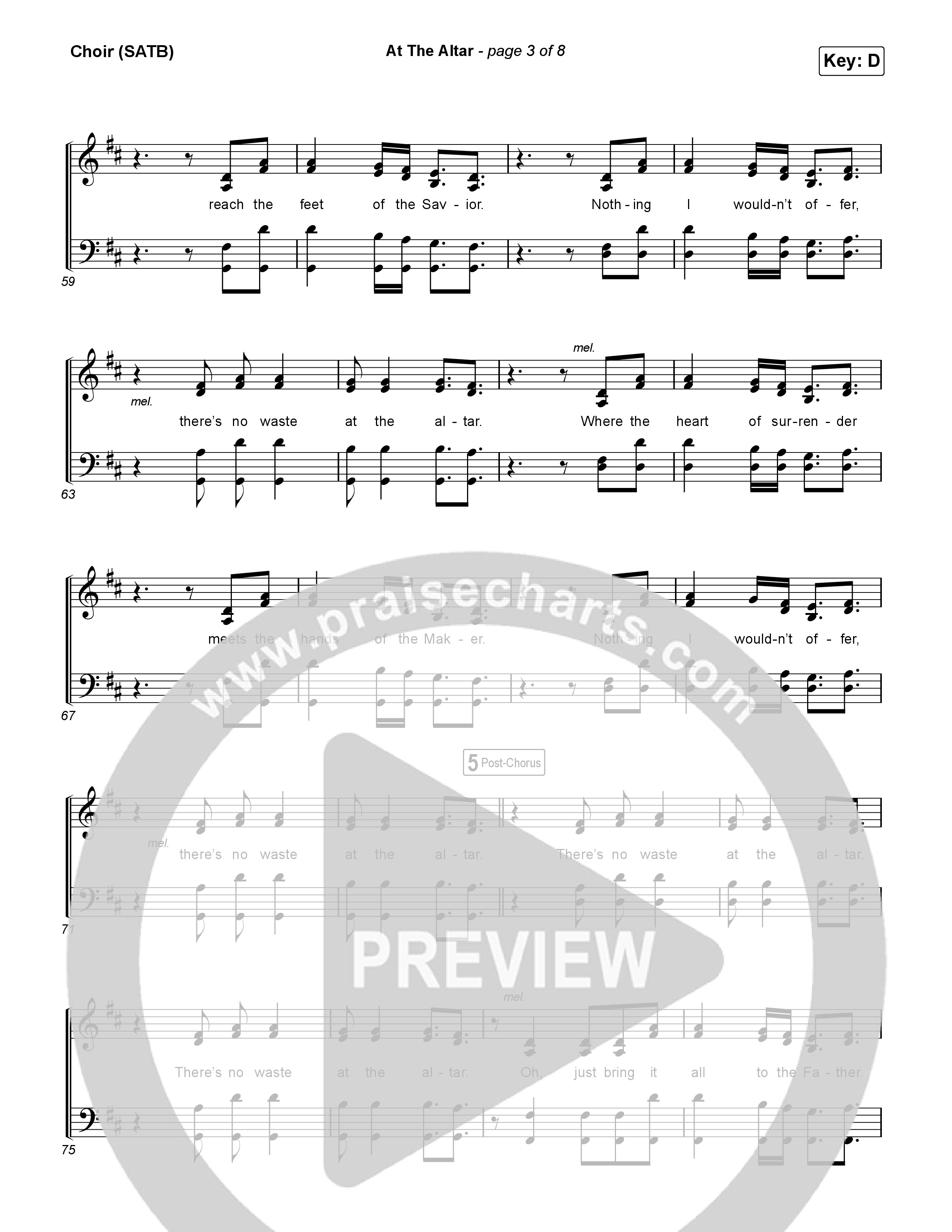 At The Altar Choir Sheet (SATB) (ELEVATION RHYTHM / Abbie Gamboa / Tiffany Hudson)