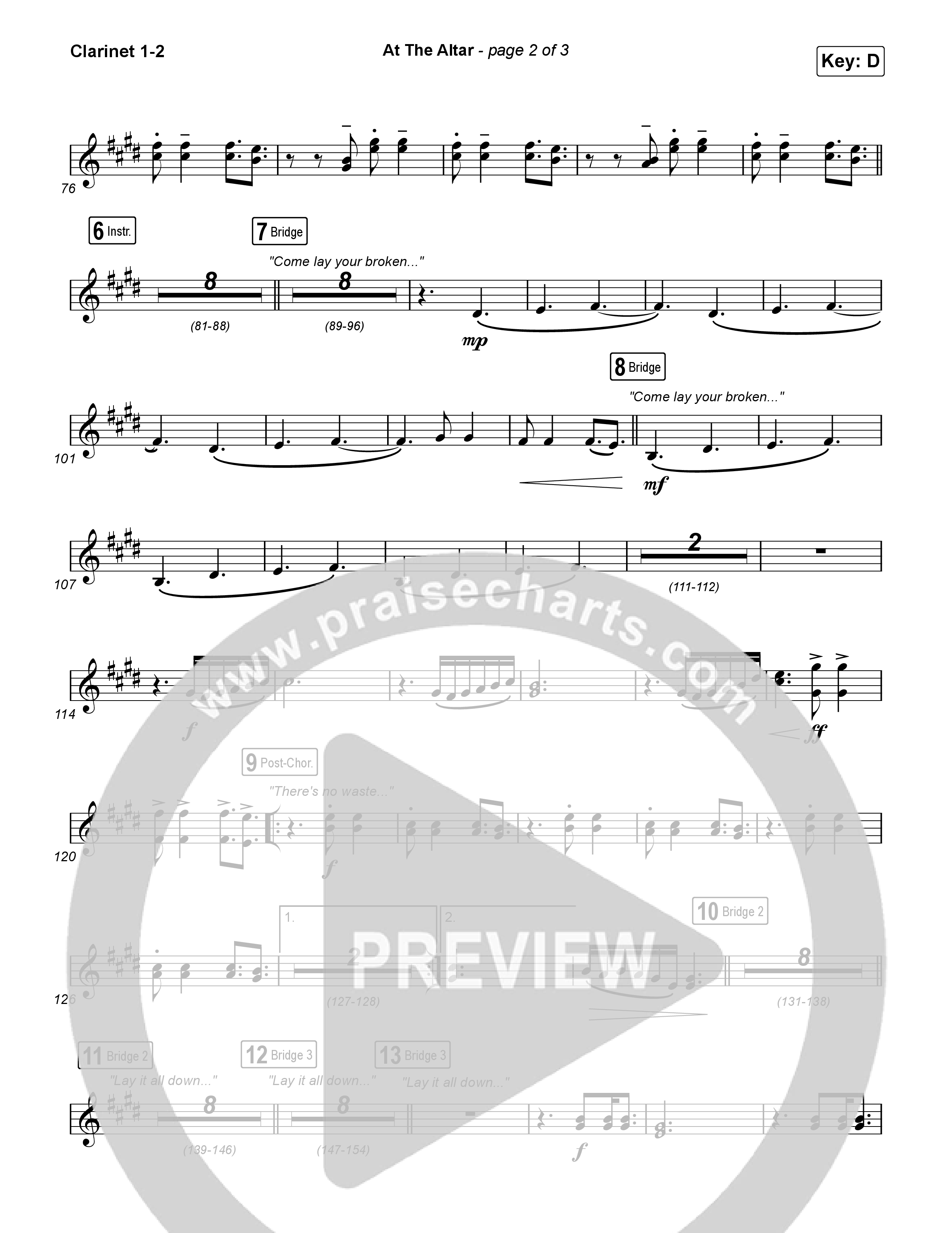 At The Altar Clarinet 1/2 (ELEVATION RHYTHM / Abbie Gamboa / Tiffany Hudson)