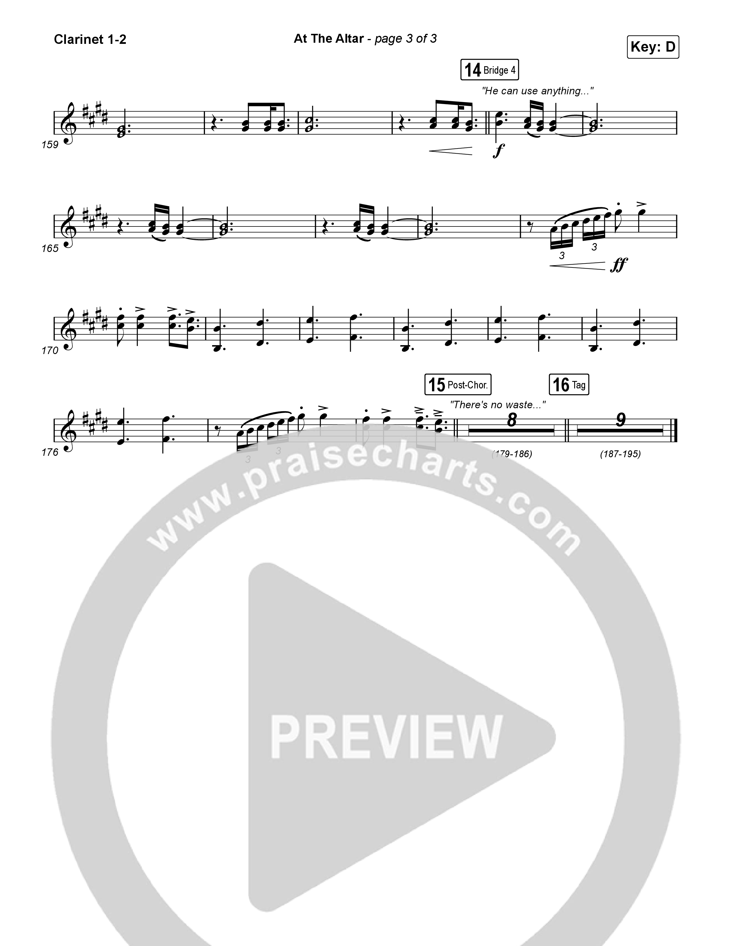 At The Altar Clarinet 1/2 (ELEVATION RHYTHM / Abbie Gamboa / Tiffany Hudson)