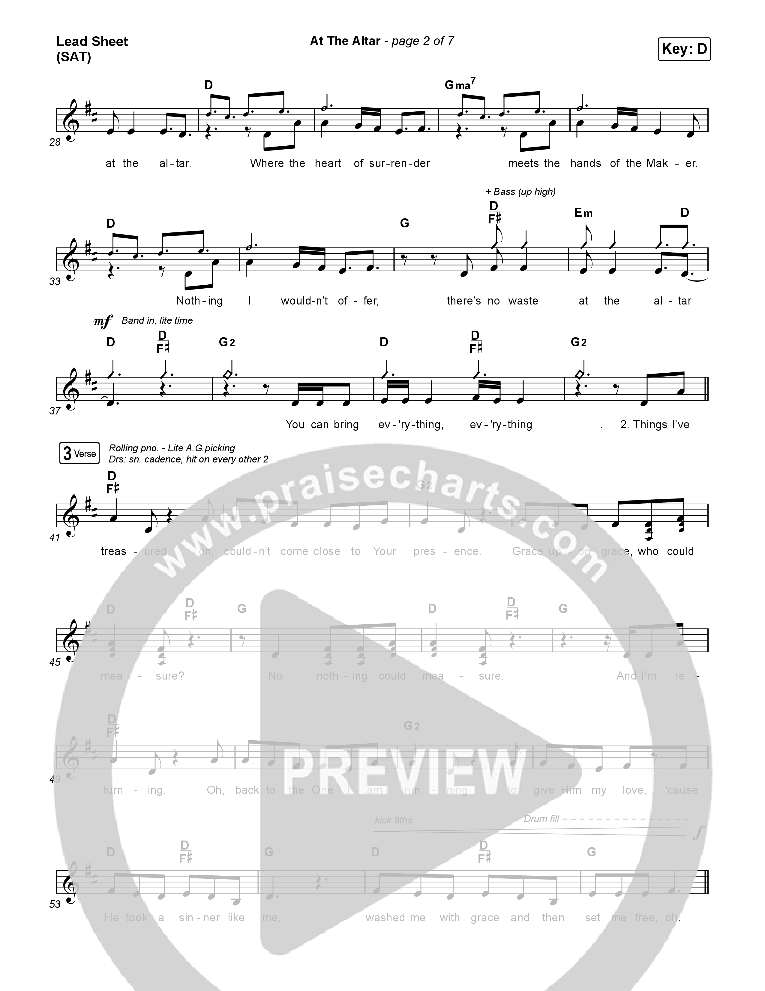 At The Altar Lead Sheet (SAT) (ELEVATION RHYTHM / Abbie Gamboa / Tiffany Hudson)