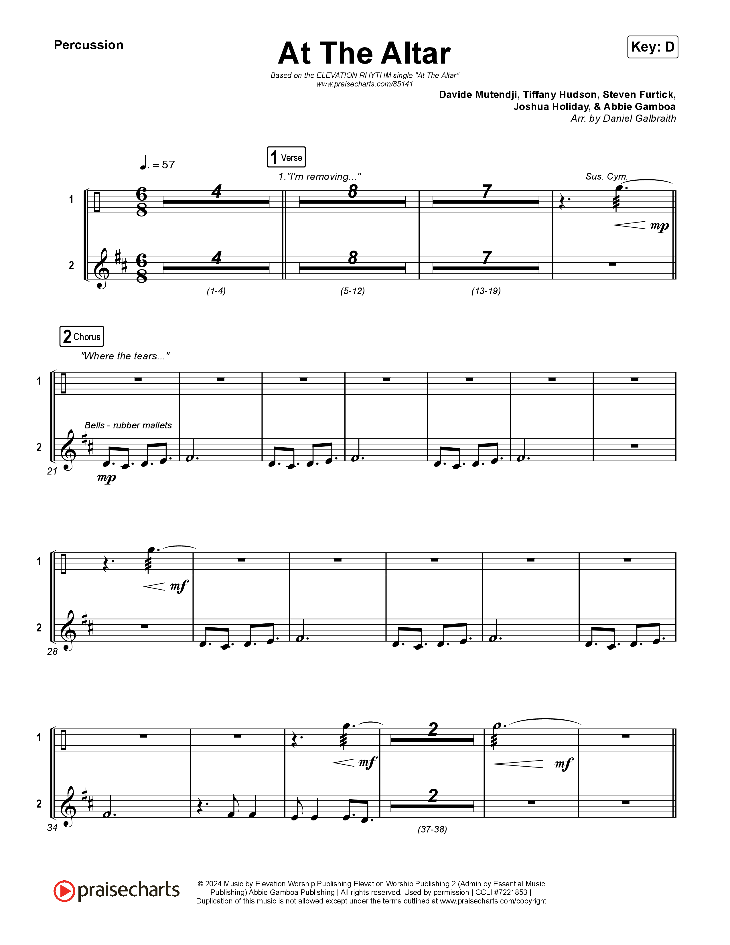 At The Altar Percussion (ELEVATION RHYTHM / Abbie Gamboa / Tiffany Hudson)