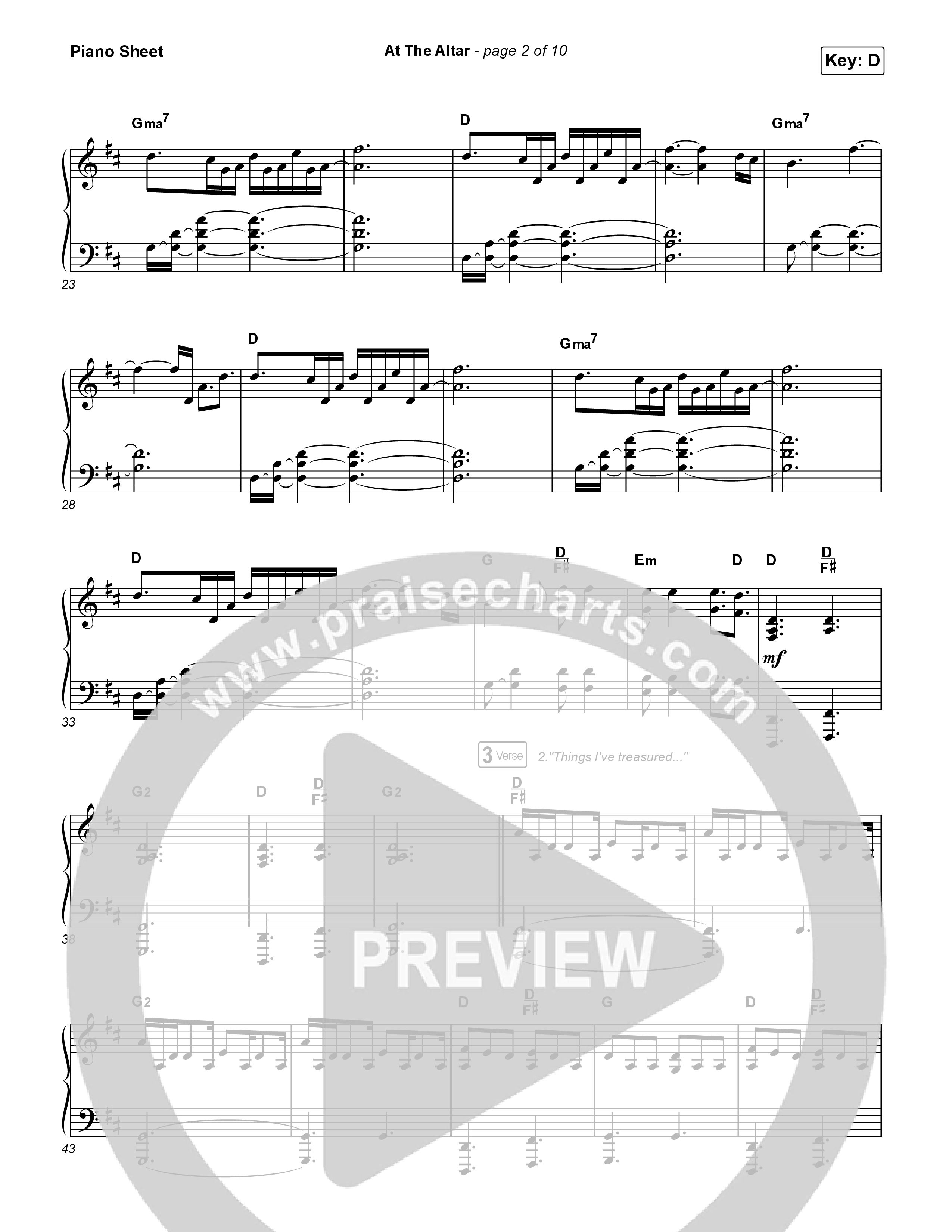 At The Altar Piano Sheet (ELEVATION RHYTHM / Abbie Gamboa / Tiffany Hudson)