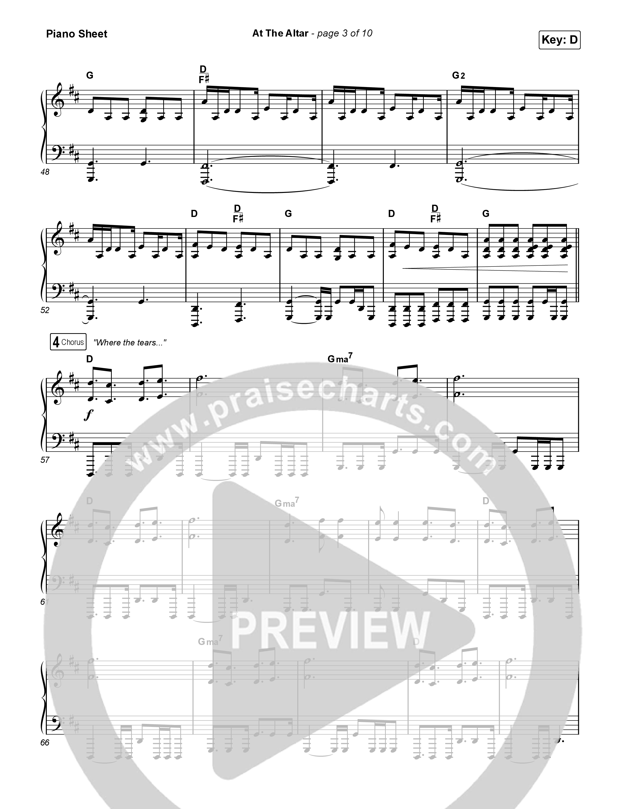 At The Altar Piano Sheet (ELEVATION RHYTHM / Abbie Gamboa / Tiffany Hudson)