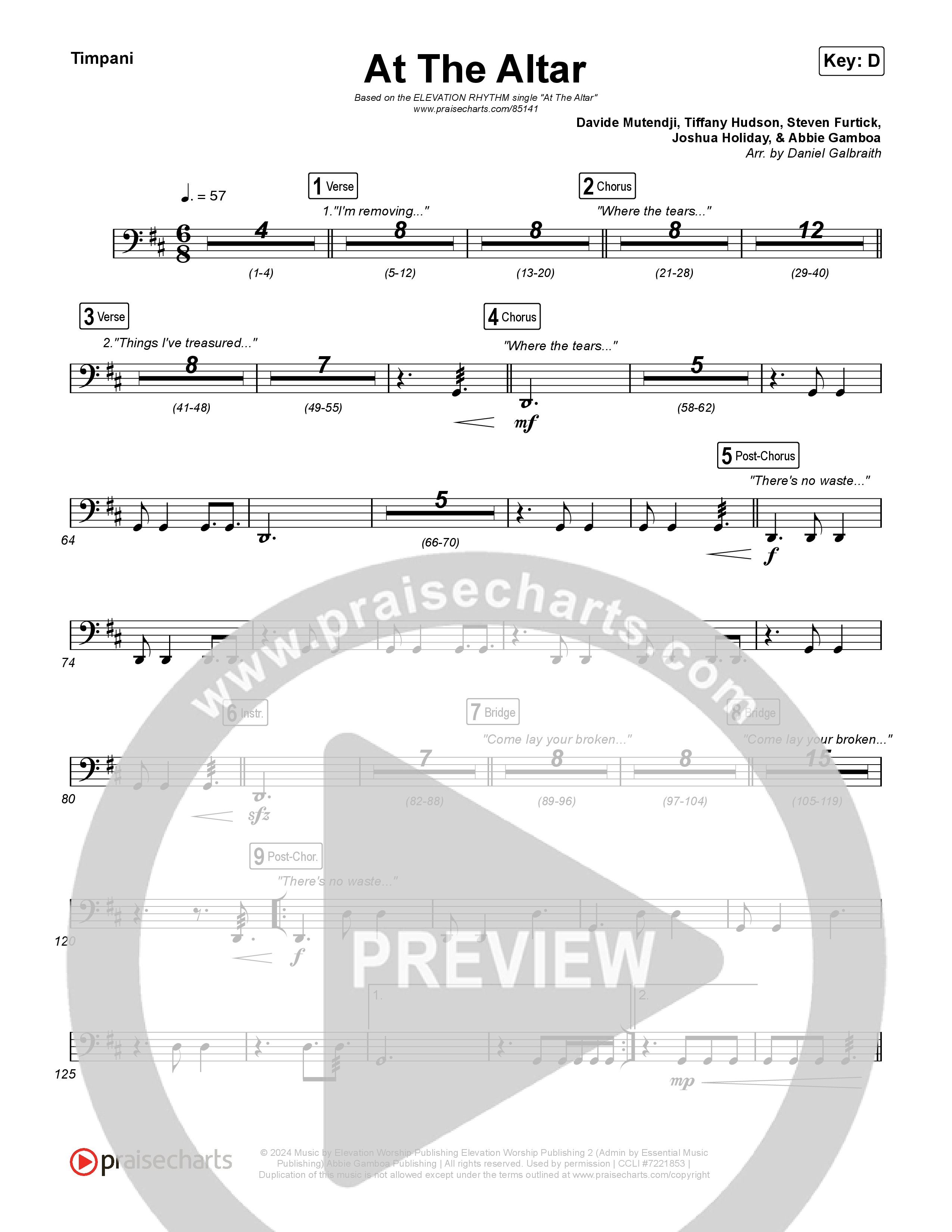 At The Altar Timpani (ELEVATION RHYTHM / Abbie Gamboa / Tiffany Hudson)