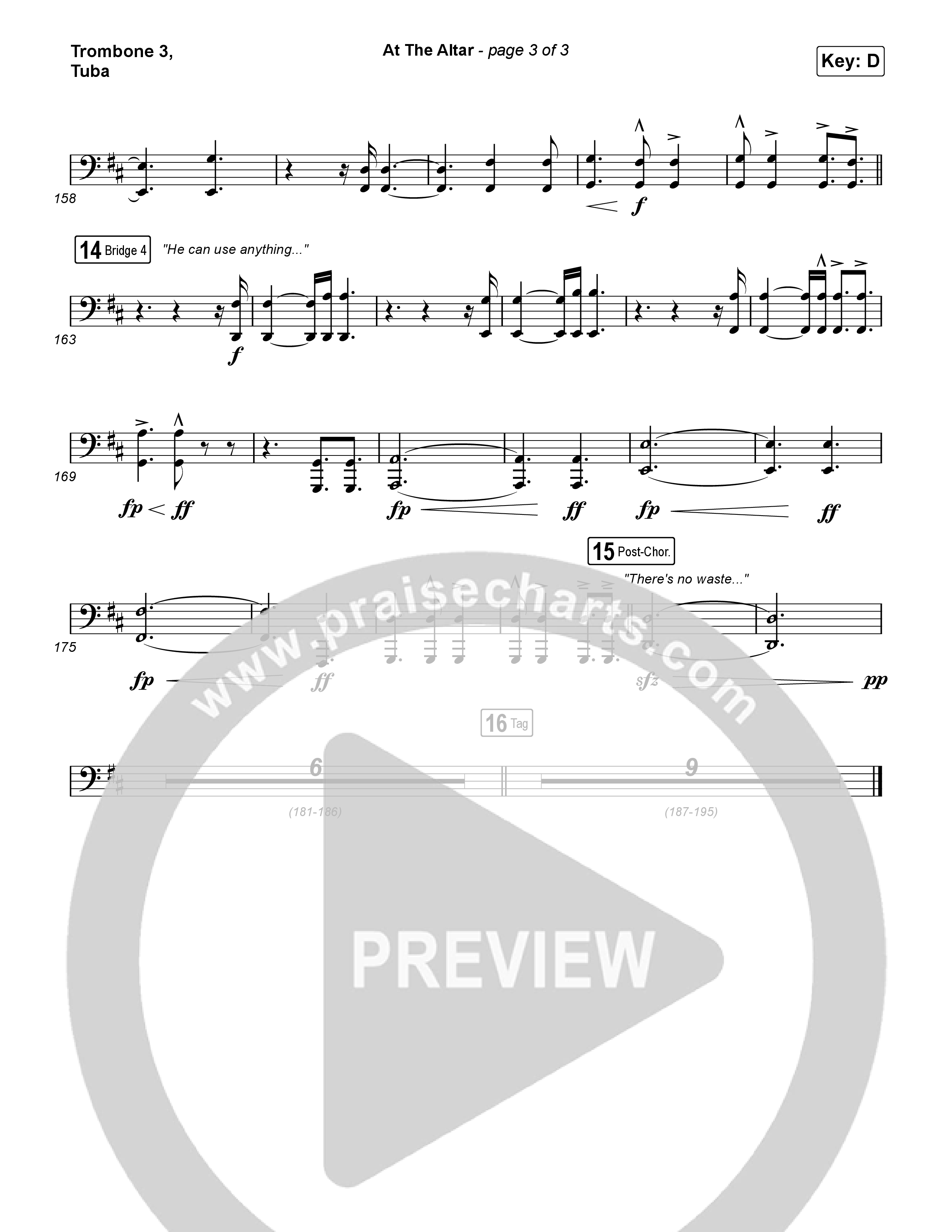 At The Altar Trombone 3/Tuba (ELEVATION RHYTHM / Abbie Gamboa / Tiffany Hudson)