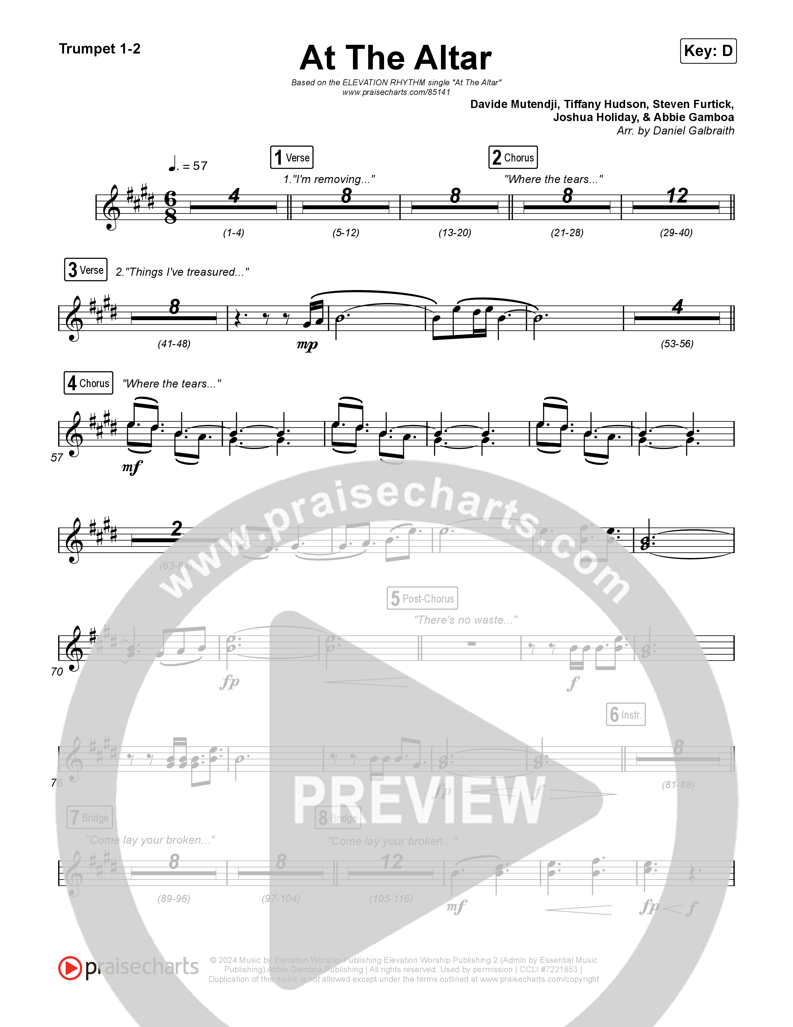 At The Altar Trumpet 1,2 (ELEVATION RHYTHM / Abbie Gamboa / Tiffany Hudson)