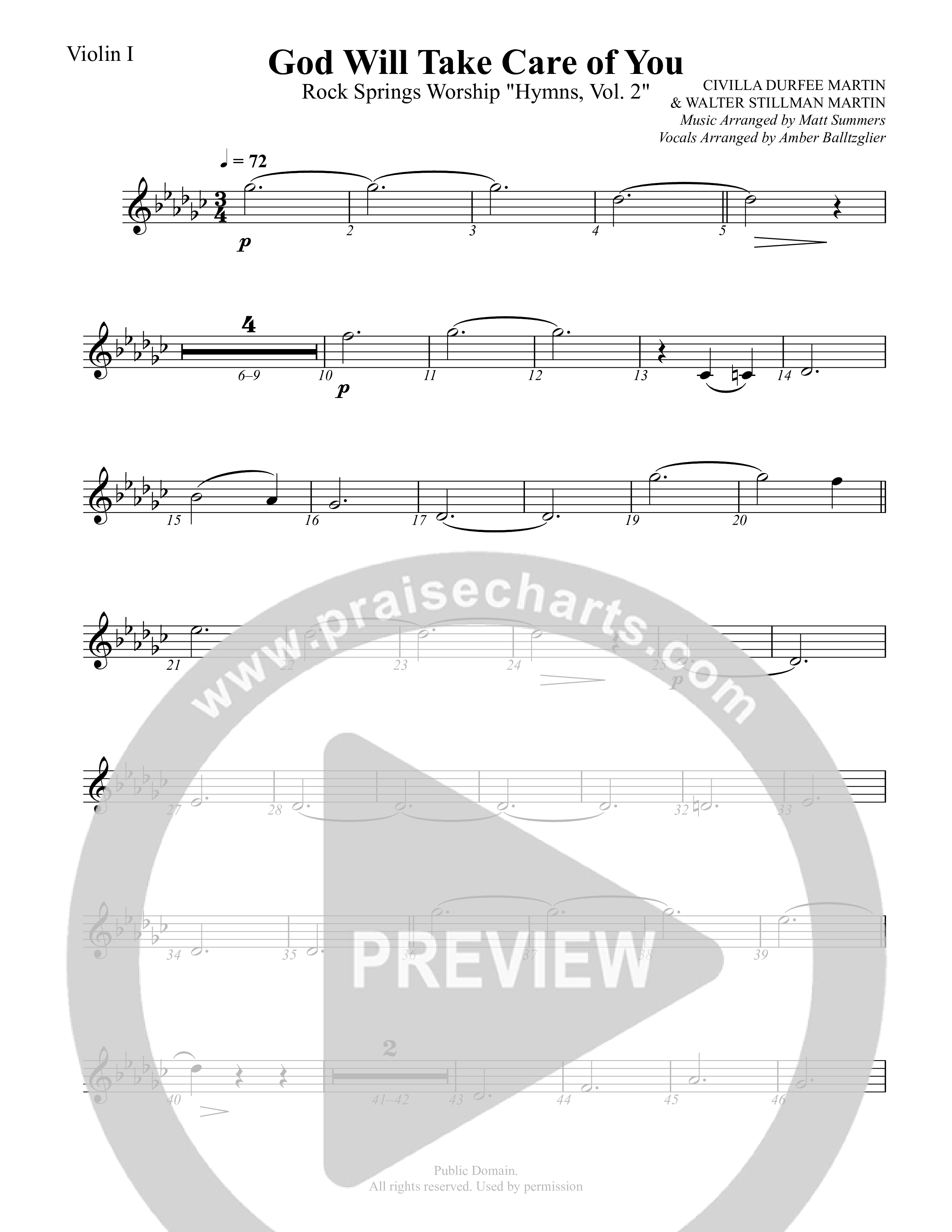 God Will Take Care Of You String Pack (Rock Springs Worship / Amber Balltzglier / Arr. Matt Summers)