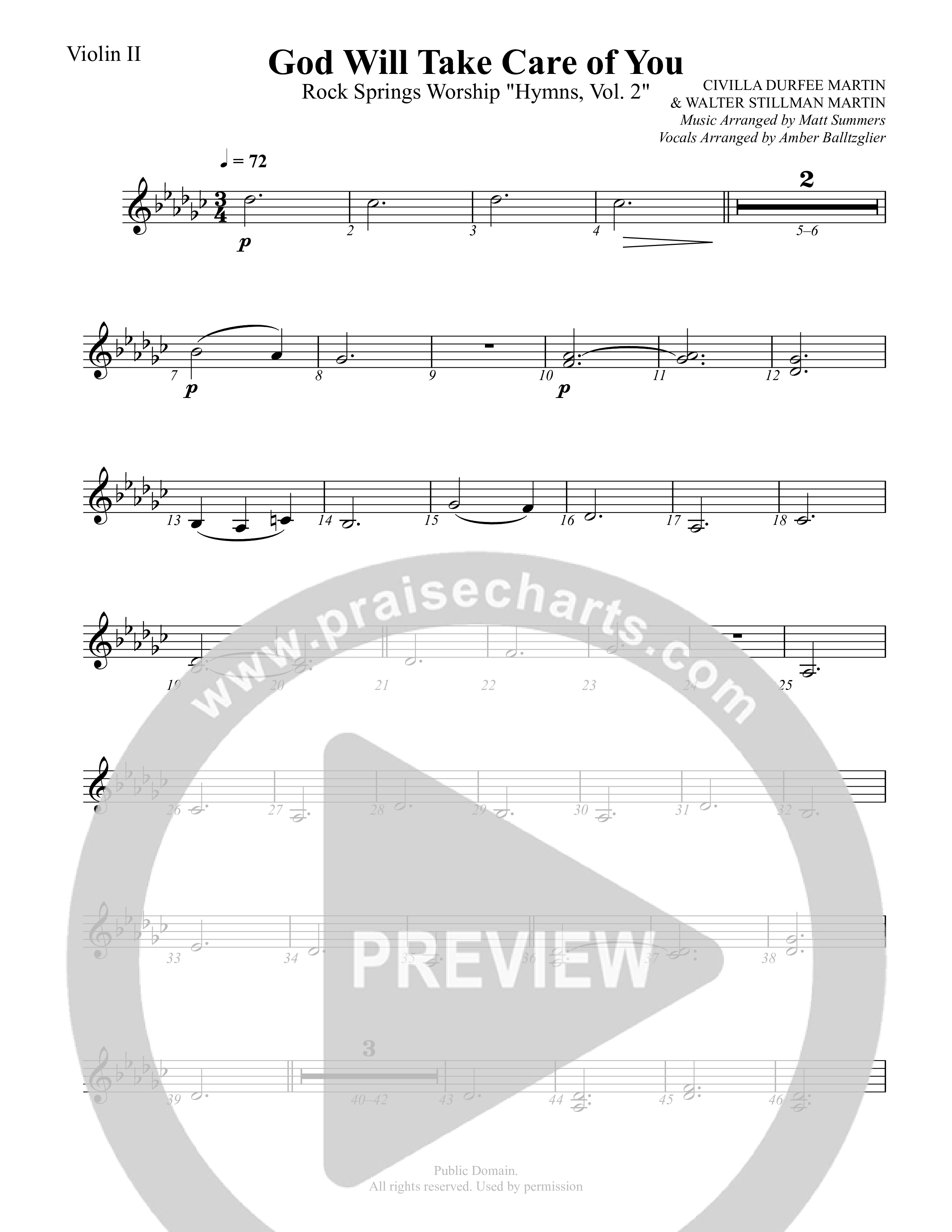 God Will Take Care Of You String Pack (Rock Springs Worship / Amber Balltzglier / Arr. Matt Summers)