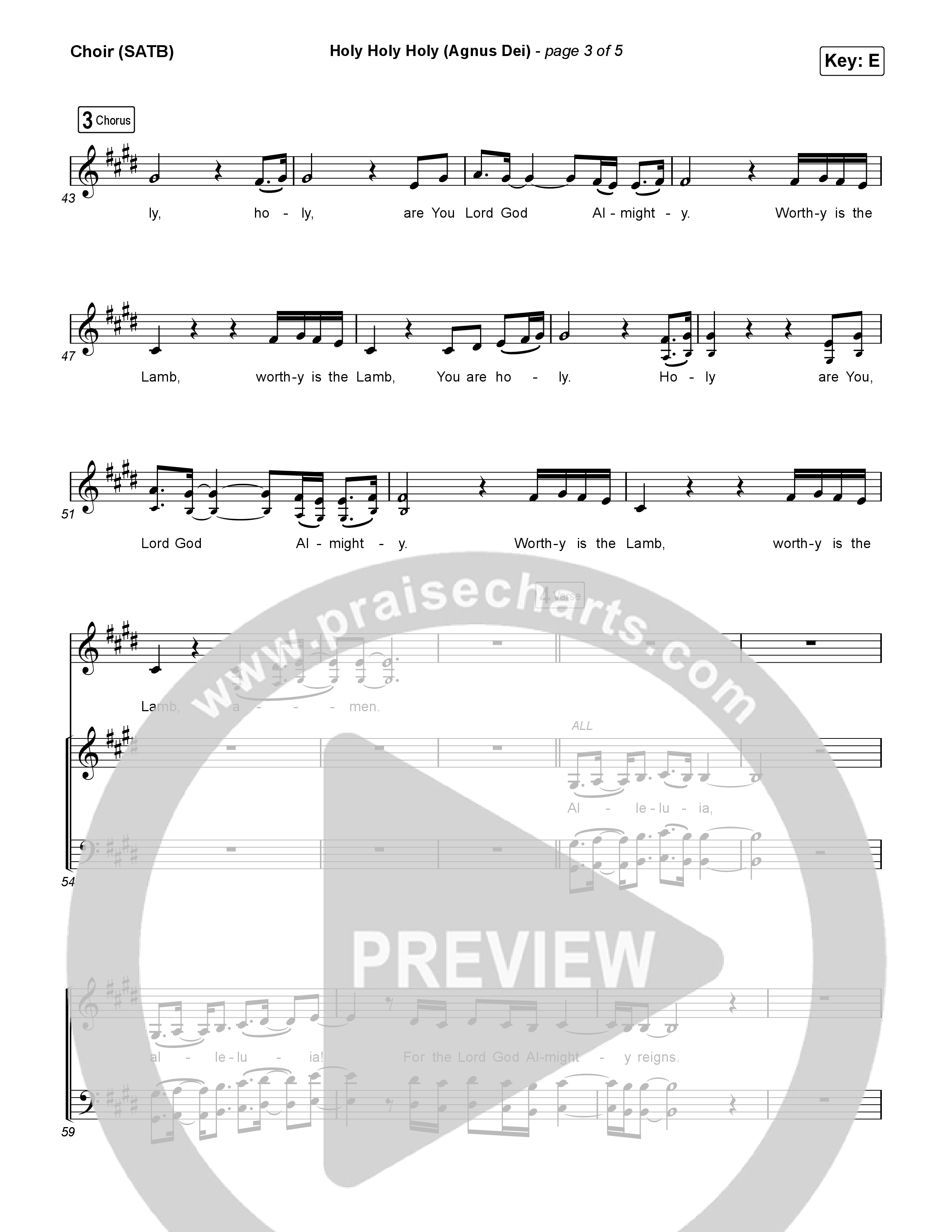 Holy Holy Holy (Agnus Dei) Choir Sheet (SATB) (Rock Springs Worship / Donny Henderson / Laura Schultz / Arr. Matt Summers / Arr. Amber Balltzglier)