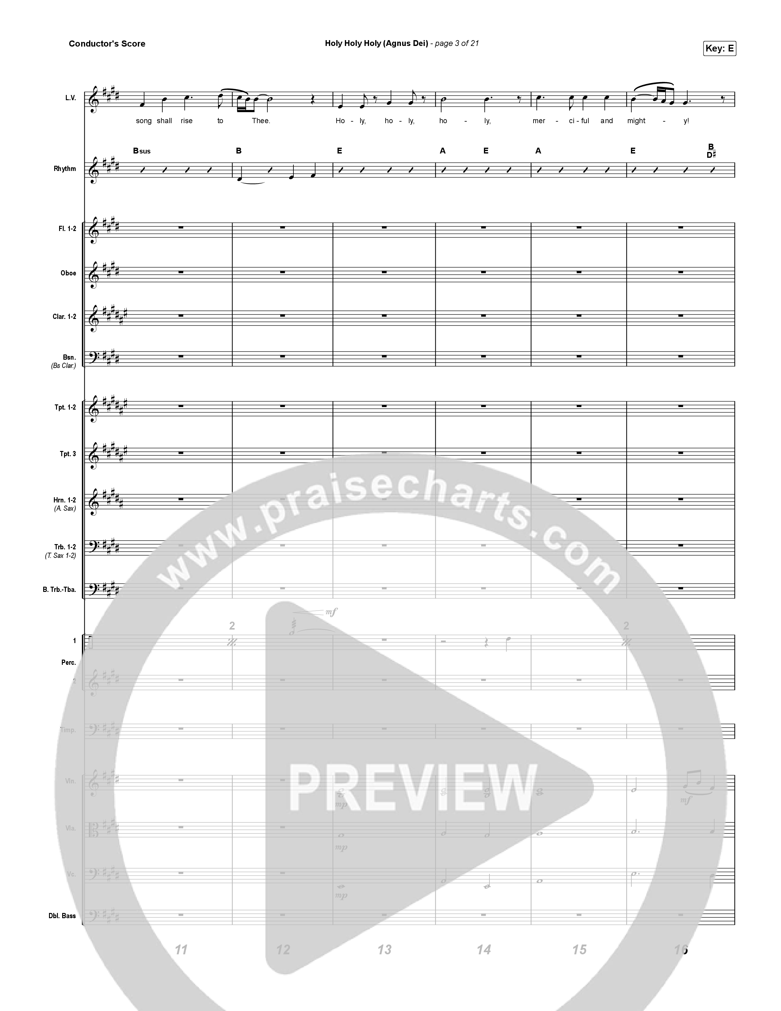 Holy Holy Holy (Agnus Dei) Conductor's Score (Rock Springs Worship / Donny Henderson / Laura Schultz / Arr. Matt Summers / Arr. Amber Balltzglier)