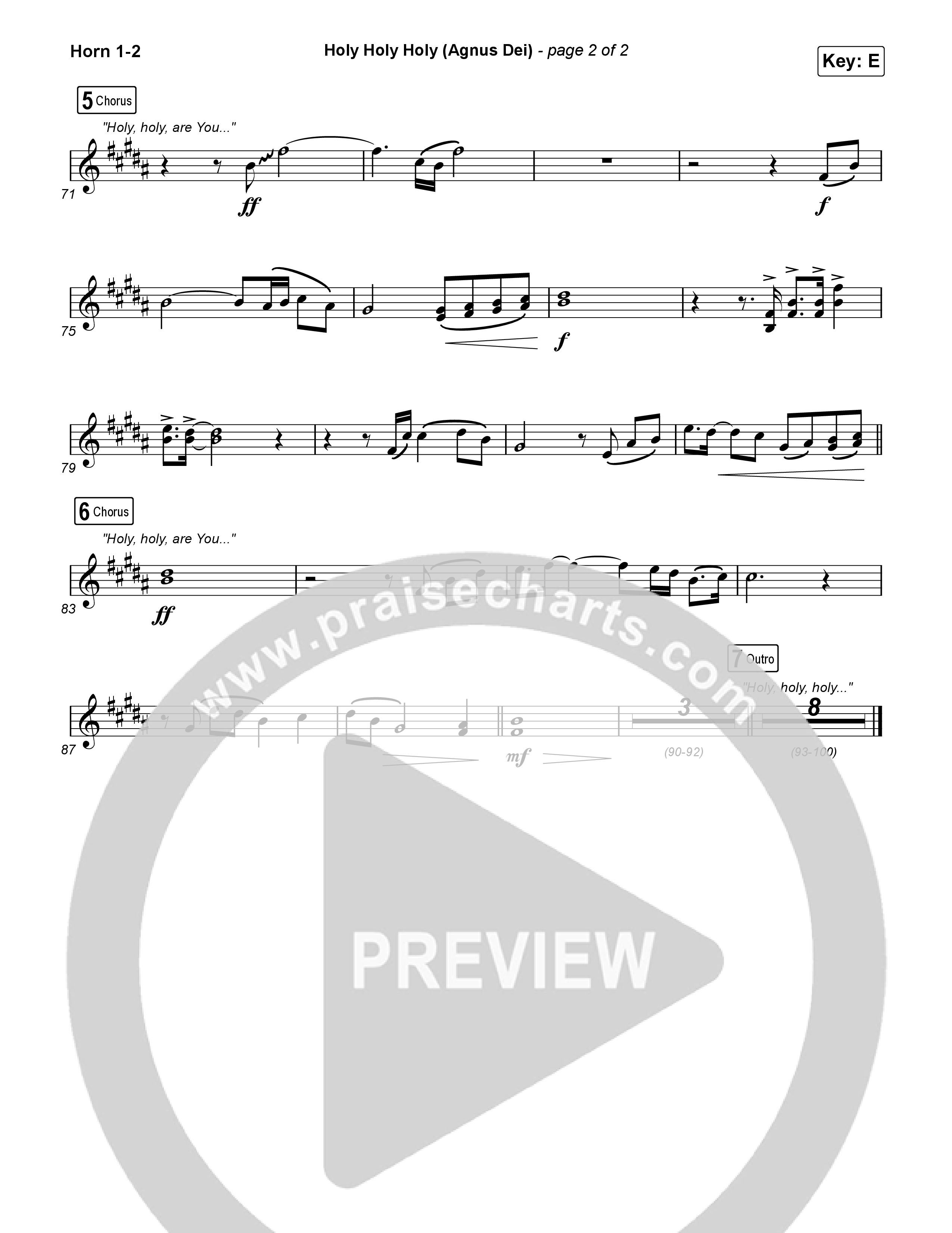 Holy Holy Holy (Agnus Dei) Brass Pack (Rock Springs Worship / Donny Henderson / Laura Schultz / Arr. Matt Summers / Arr. Amber Balltzglier)