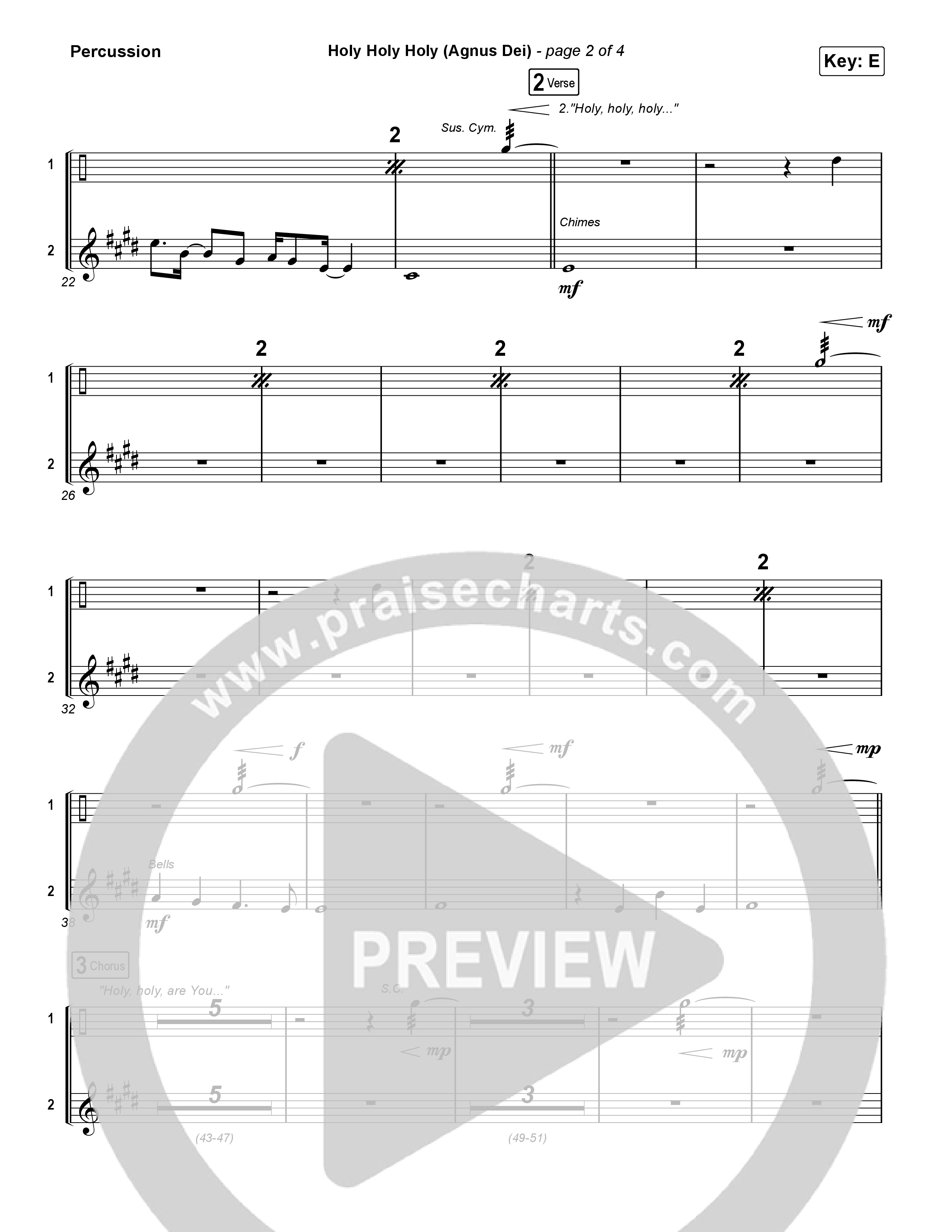 Holy Holy Holy (Agnus Dei) Percussion (Rock Springs Worship / Donny Henderson / Laura Schultz / Arr. Matt Summers / Arr. Amber Balltzglier)