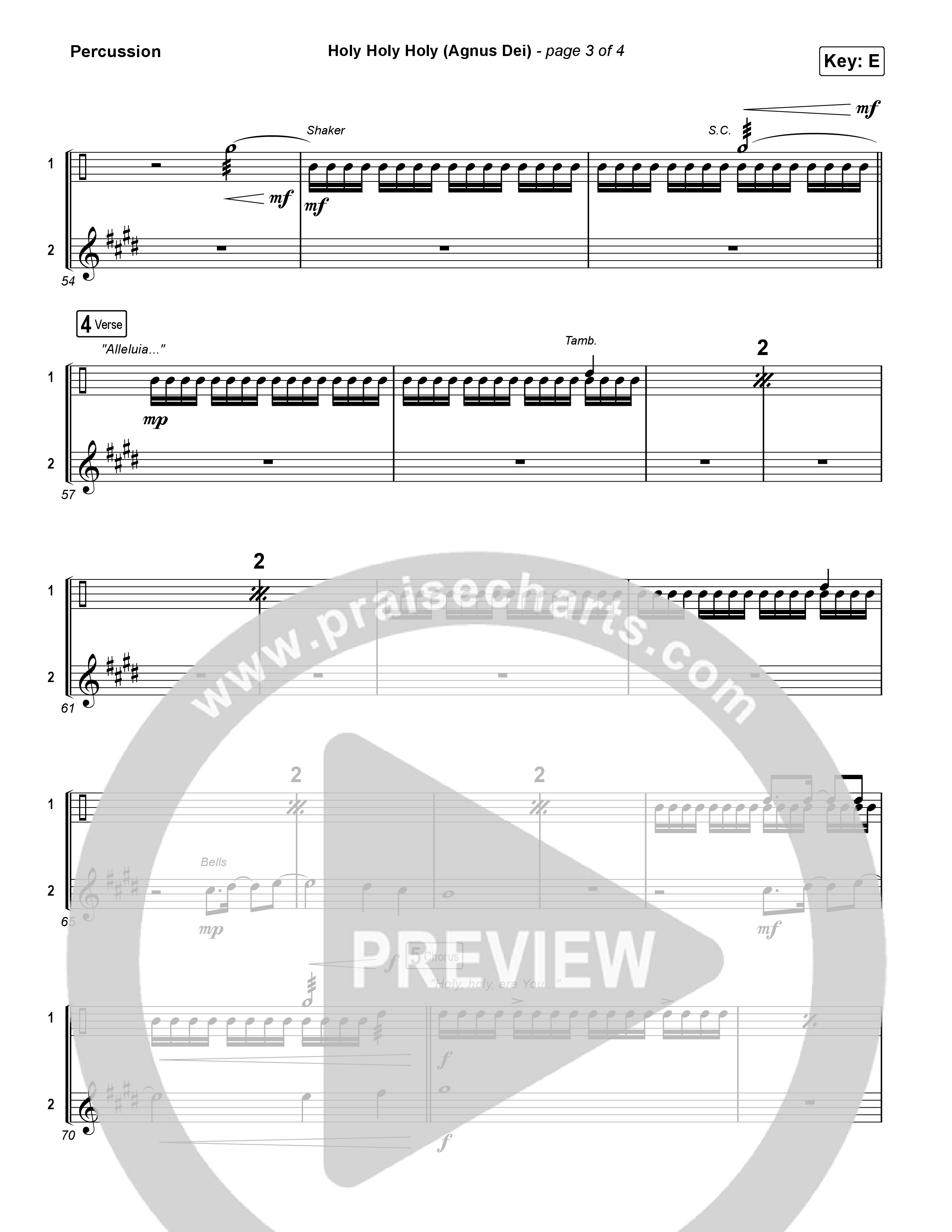 Holy Holy Holy (Agnus Dei) Percussion (Rock Springs Worship / Donny Henderson / Laura Schultz / Arr. Matt Summers / Arr. Amber Balltzglier)