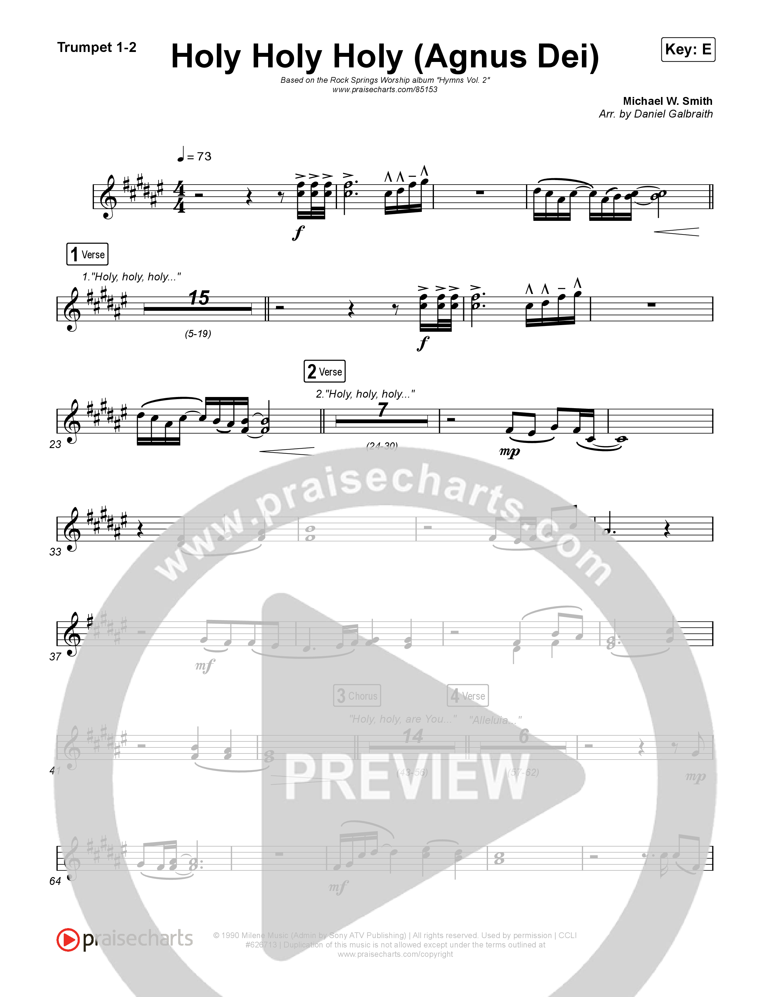 Holy Holy Holy (Agnus Dei) Brass Pack (Rock Springs Worship / Donny Henderson / Laura Schultz / Arr. Matt Summers / Arr. Amber Balltzglier)