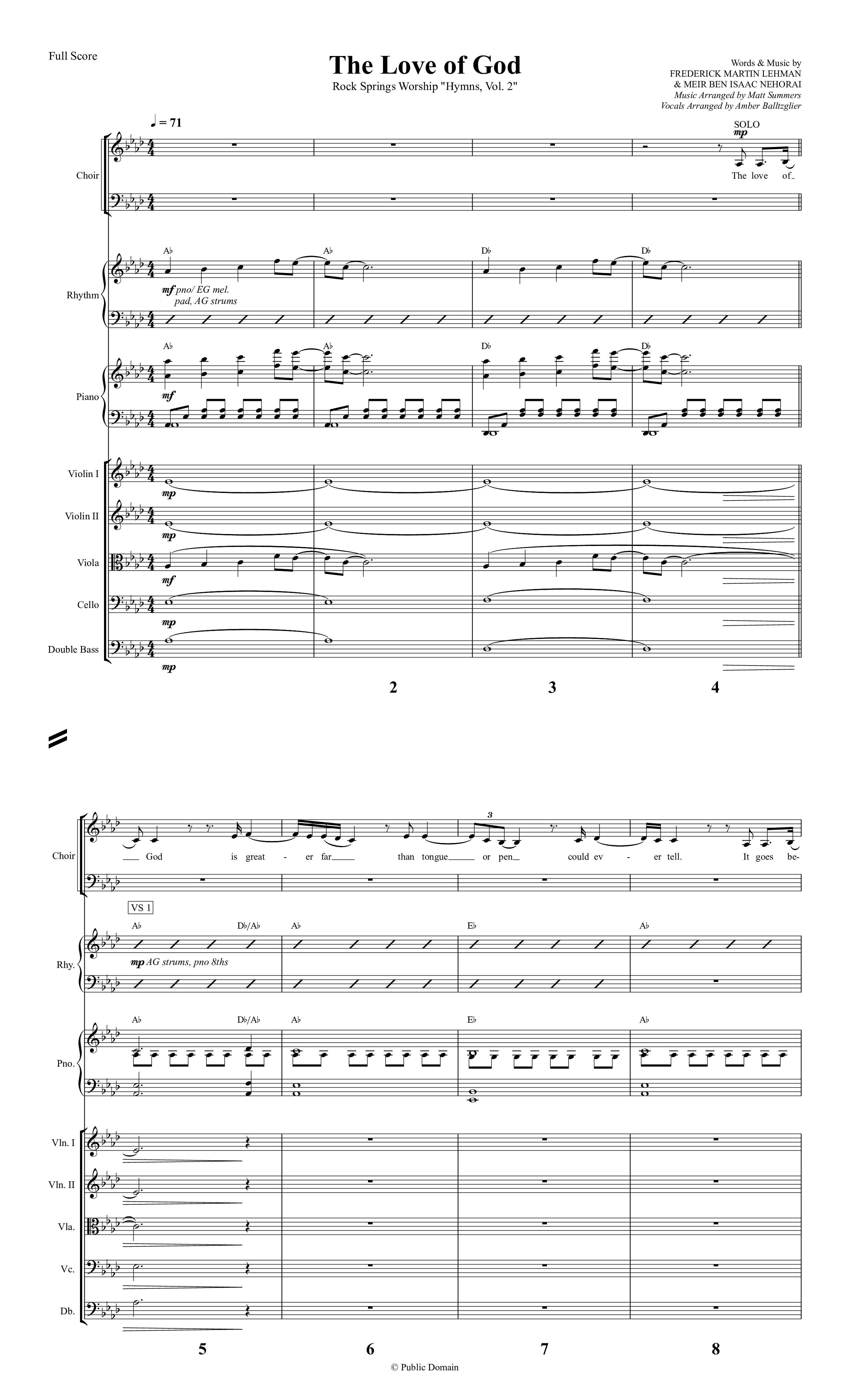The Love Of God Orchestration (Rock Springs Worship / Emma Heil / Arr. Matt Summers / Arr. Amber Balltzglier)
