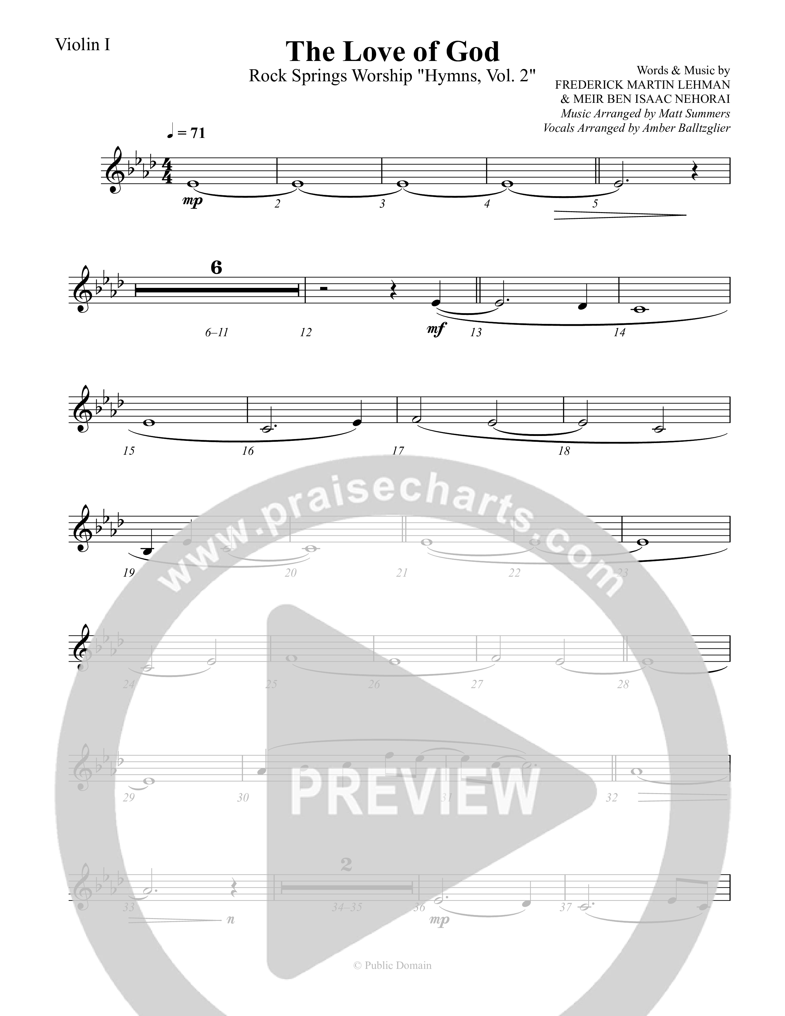 The Love Of God String Pack (Rock Springs Worship / Emma Heil / Arr. Matt Summers / Arr. Amber Balltzglier)