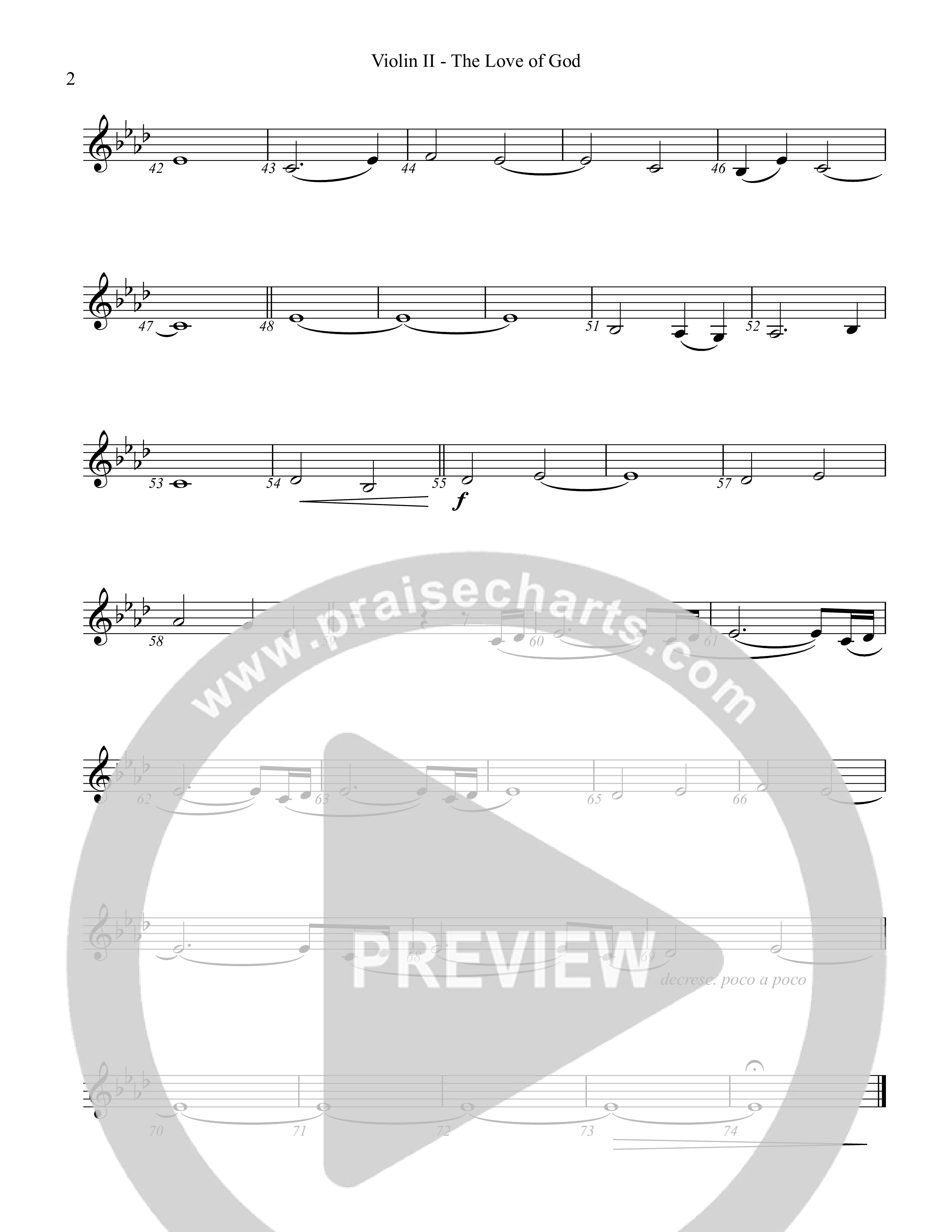 The Love Of God Violin 2 (Rock Springs Worship / Emma Heil / Arr. Matt Summers / Arr. Amber Balltzglier)