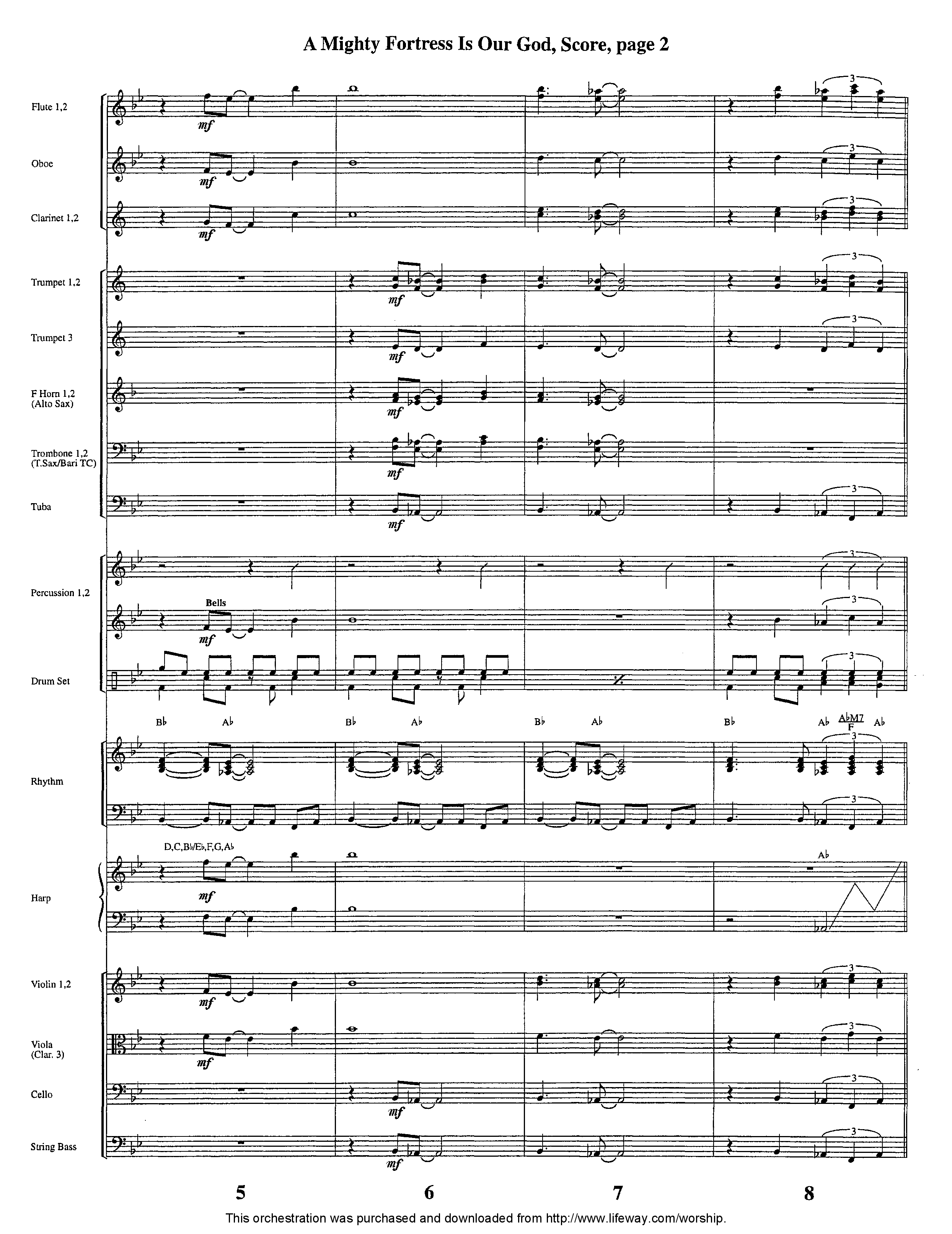 A Mighty Fortress Is Our God (Instrumental) Orchestration (Lifeway Worship / Arr. Tom Payne / Arr. Jeff Cranfill)