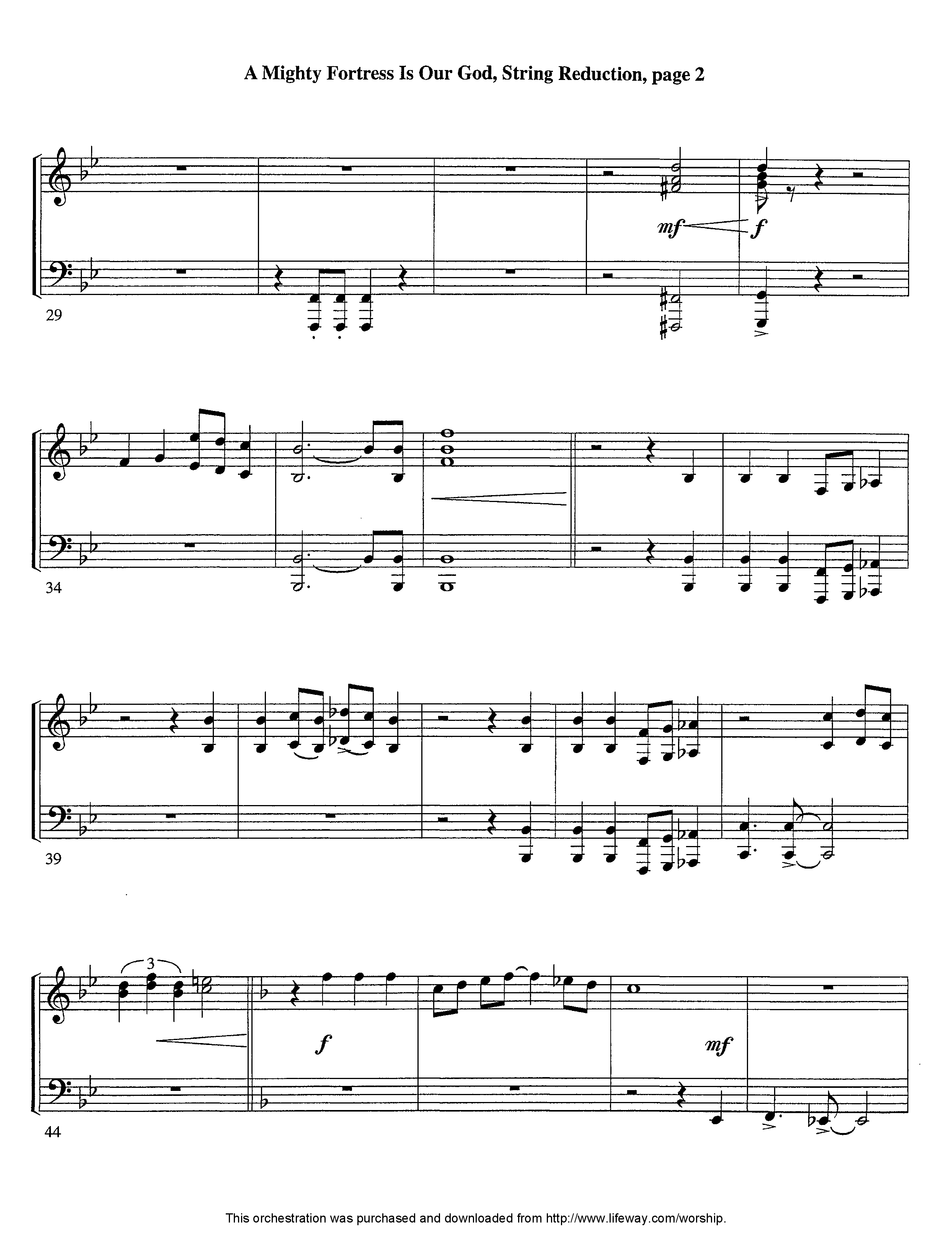 A Mighty Fortress Is Our God (Instrumental) String Reduction (Lifeway Worship / Arr. Tom Payne / Arr. Jeff Cranfill)