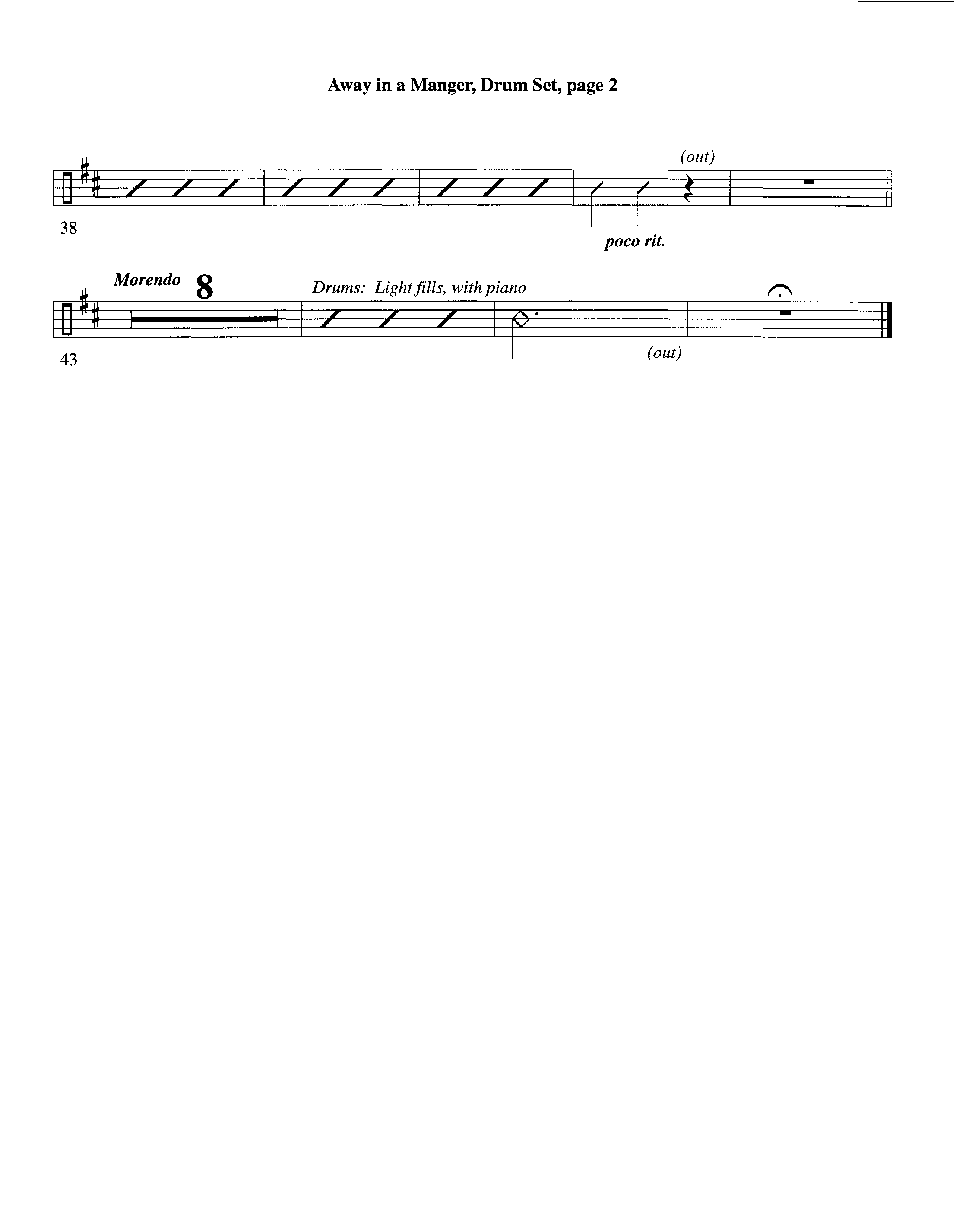 Away In A Manger (Instrumental) Drum Set (Lifeway Worship / Arr. Ed Hogan)