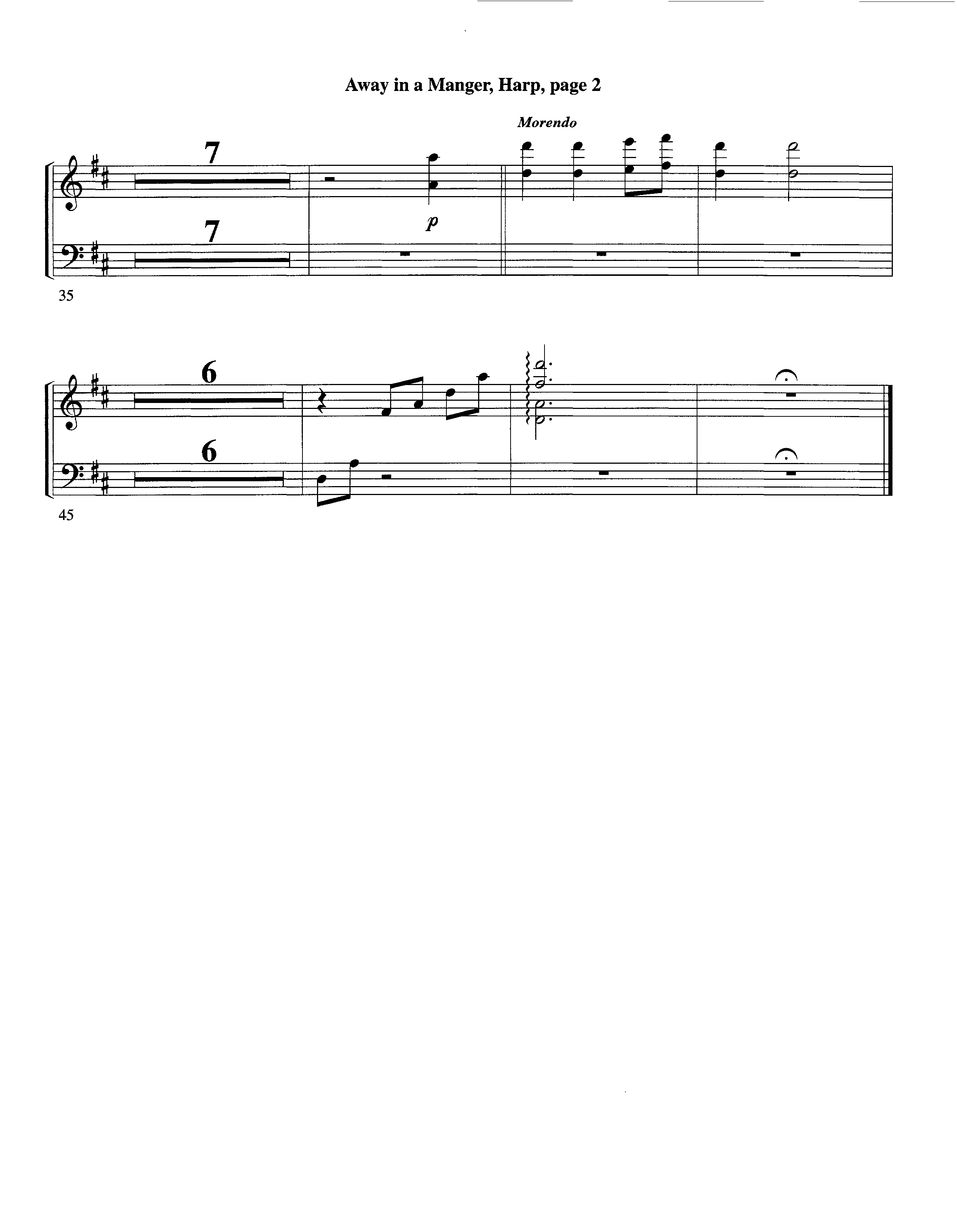 Away In A Manger (Instrumental) Harp (Lifeway Worship / Arr. Ed Hogan)