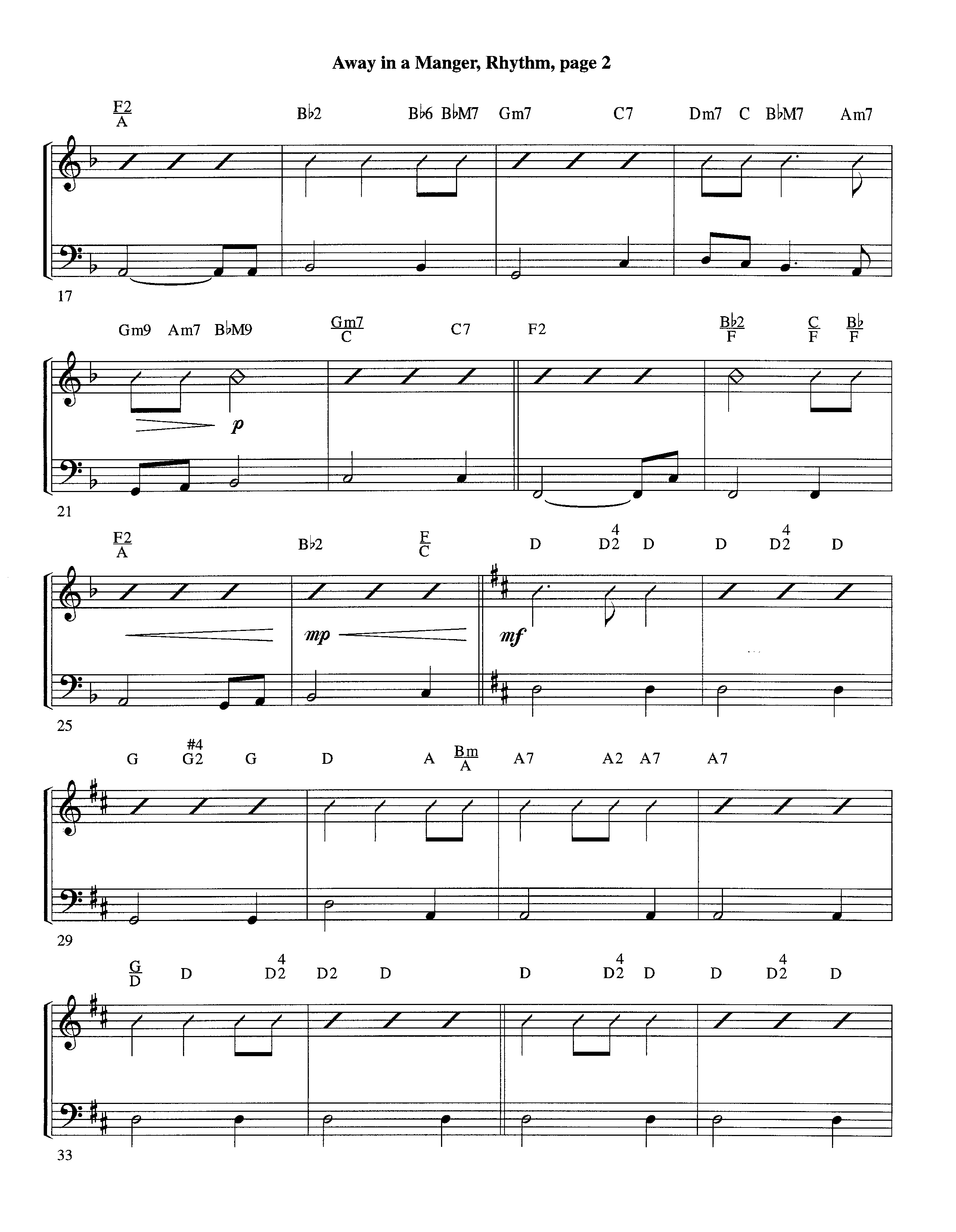 Away In A Manger (Instrumental) Piano/Rhythm (Lifeway Worship / Arr. Ed Hogan)