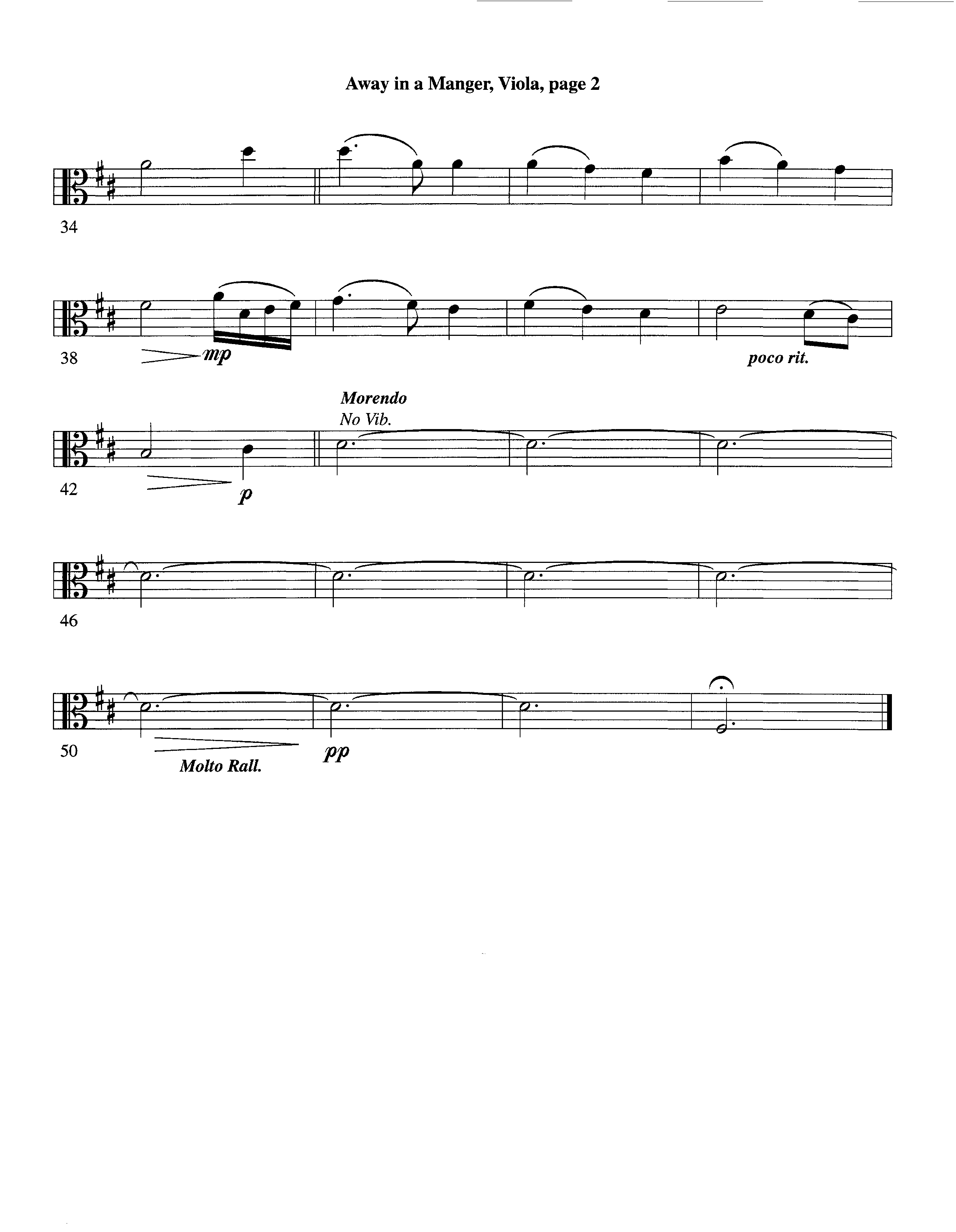 Away In A Manger (Instrumental) Viola (Lifeway Worship / Arr. Ed Hogan)