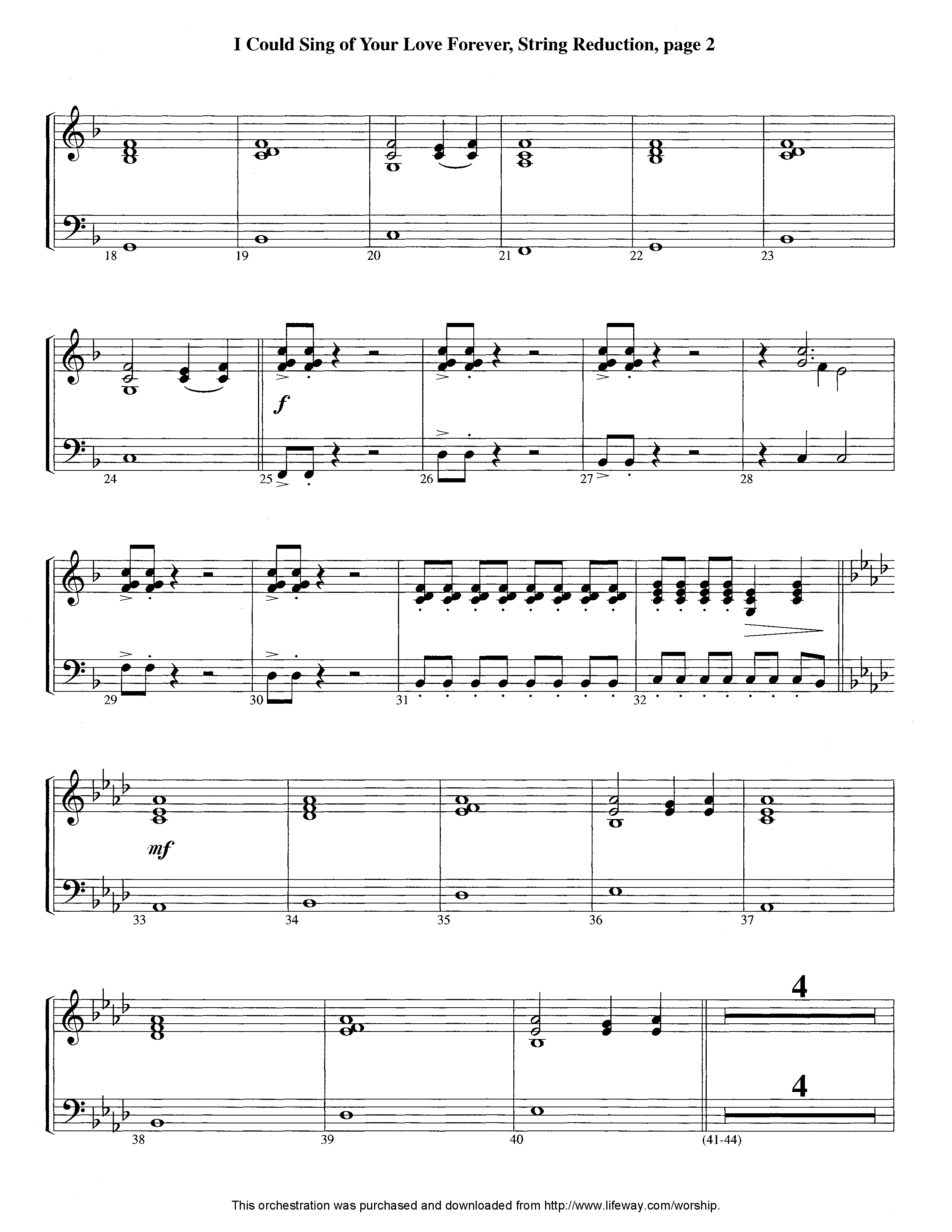 I Could Sing Of Your Love Forever (Instrumental) String Reduction (Lifeway Worship / Arr. Tom Payne)