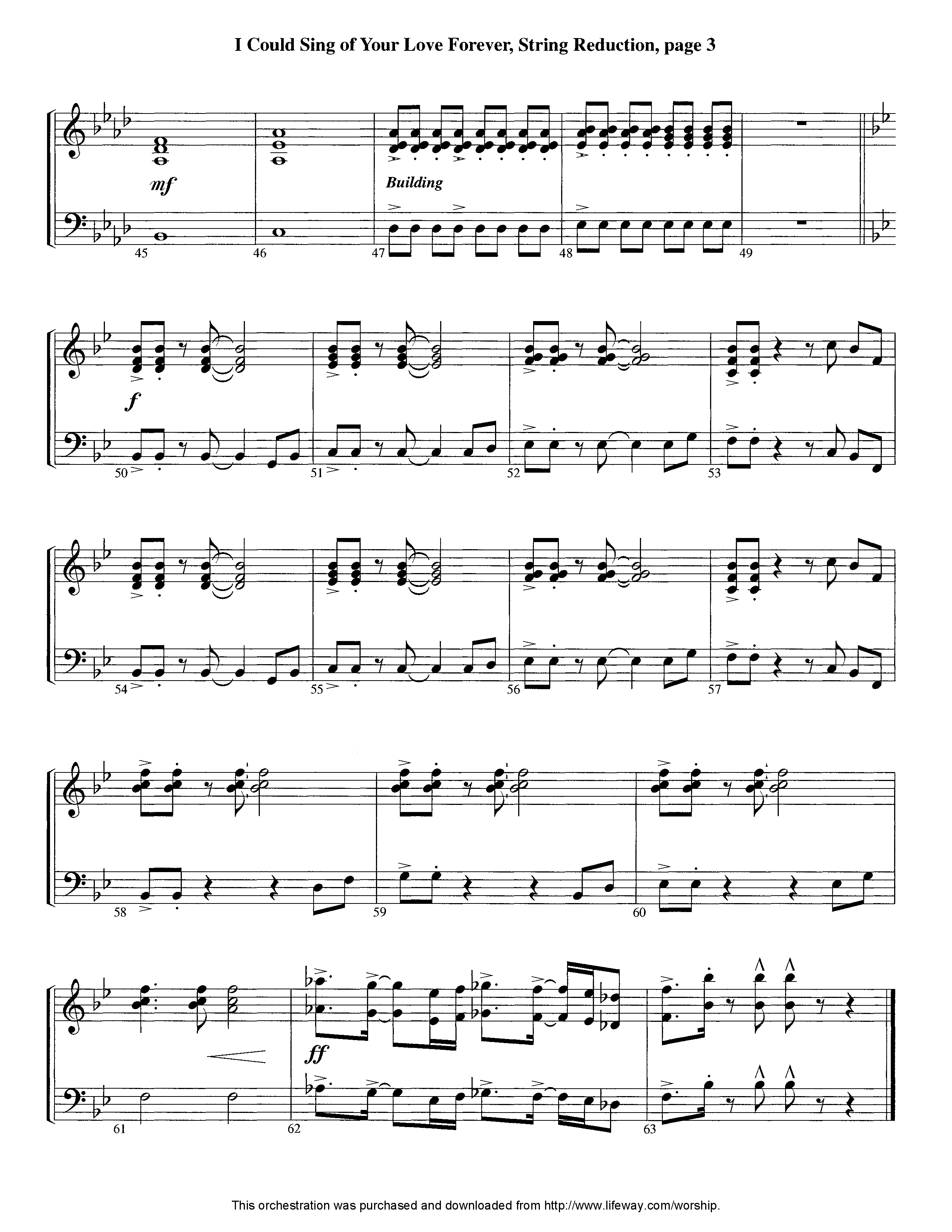 I Could Sing Of Your Love Forever (Instrumental) String Reduction (Lifeway Worship / Arr. Tom Payne)