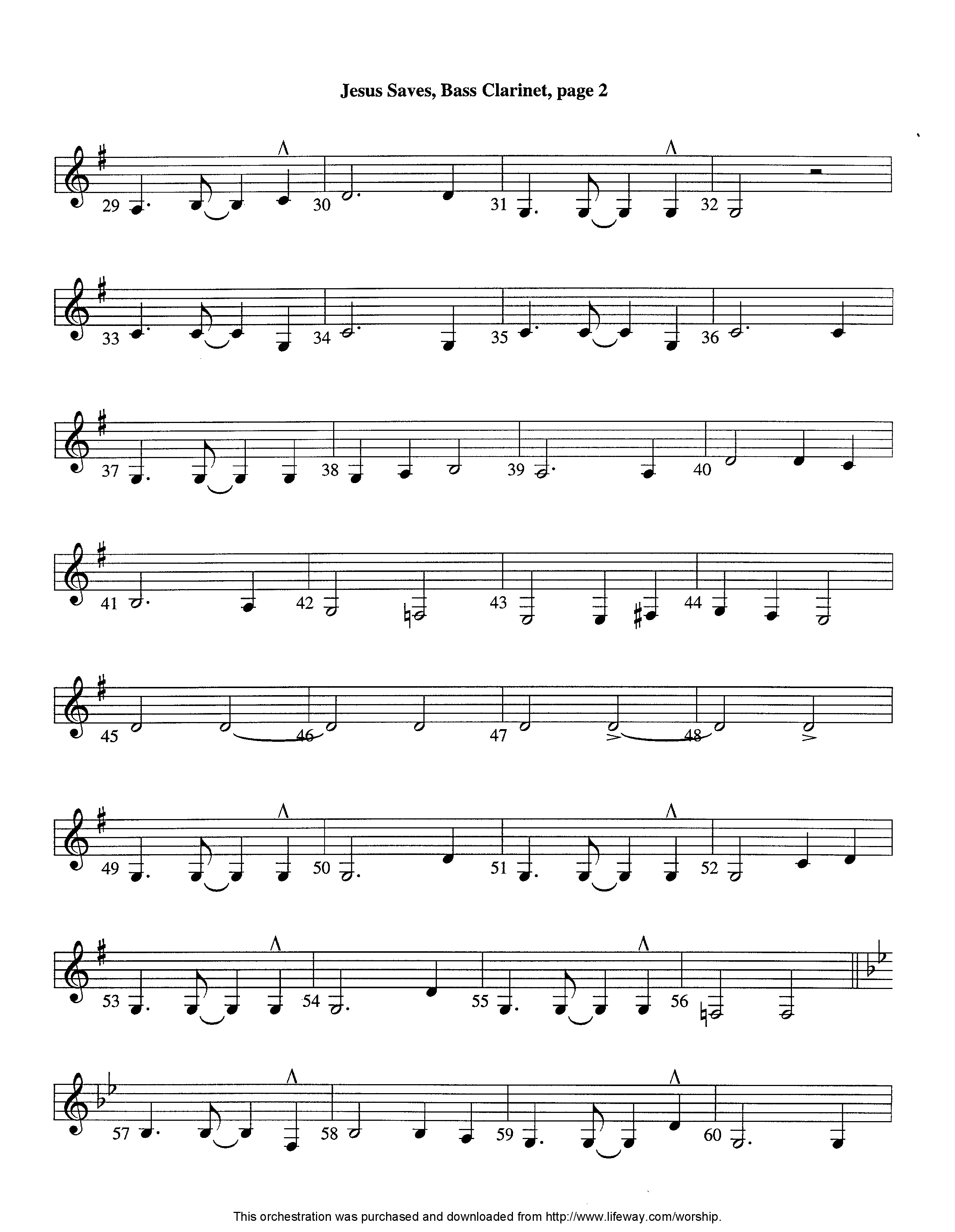 Jesus Saves (Instrumental) Bass Clarinet (Lifeway Worship / Arr. Jeff Cranfill)