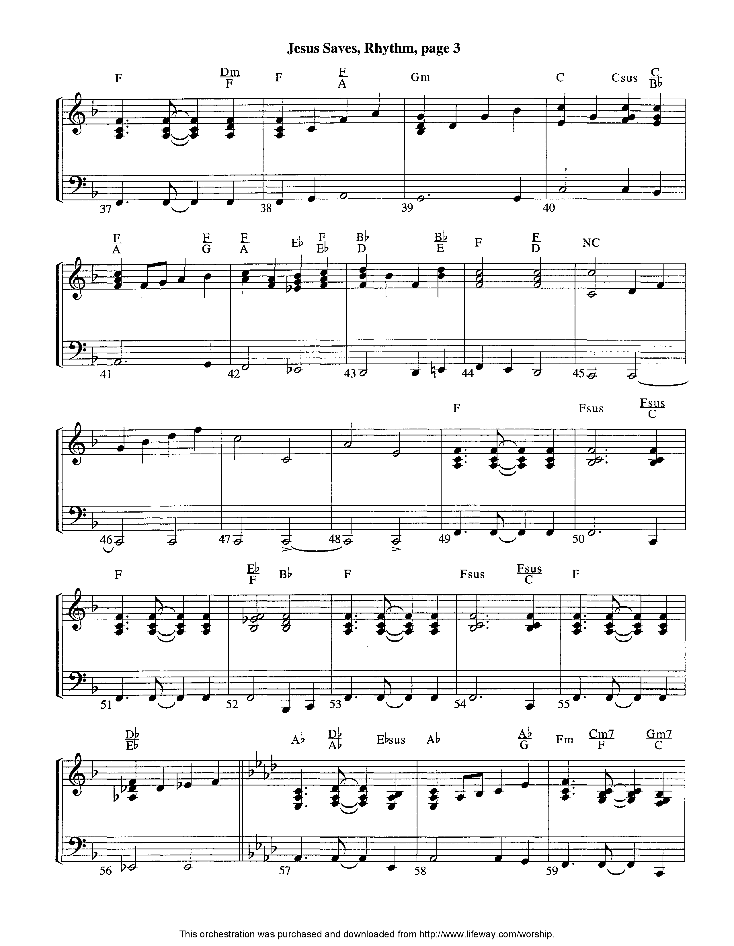 Jesus Saves (Instrumental) Piano/Rhythm (Lifeway Worship / Arr. Jeff Cranfill)