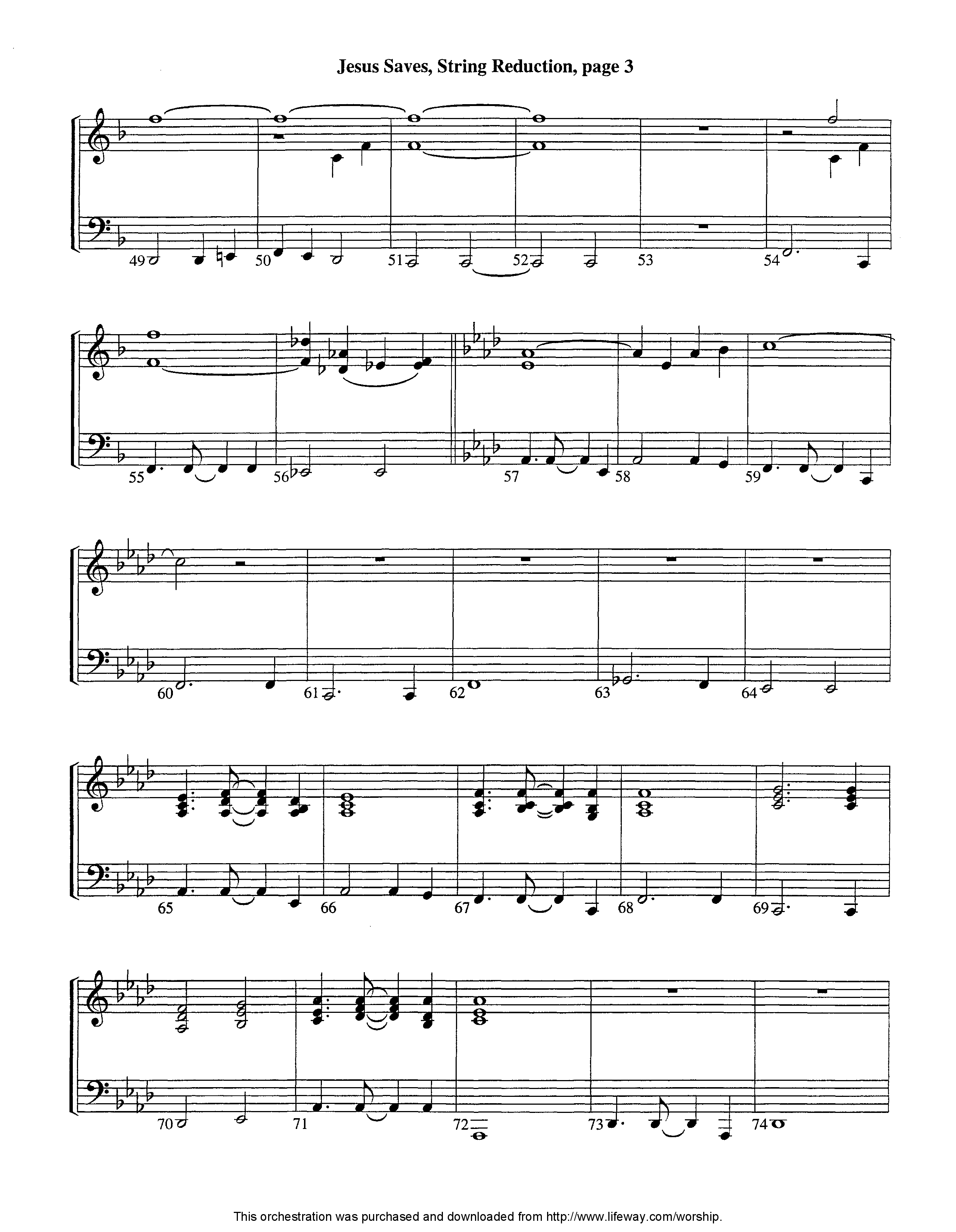 Jesus Saves (Instrumental) String Reduction (Lifeway Worship / Arr. Jeff Cranfill)