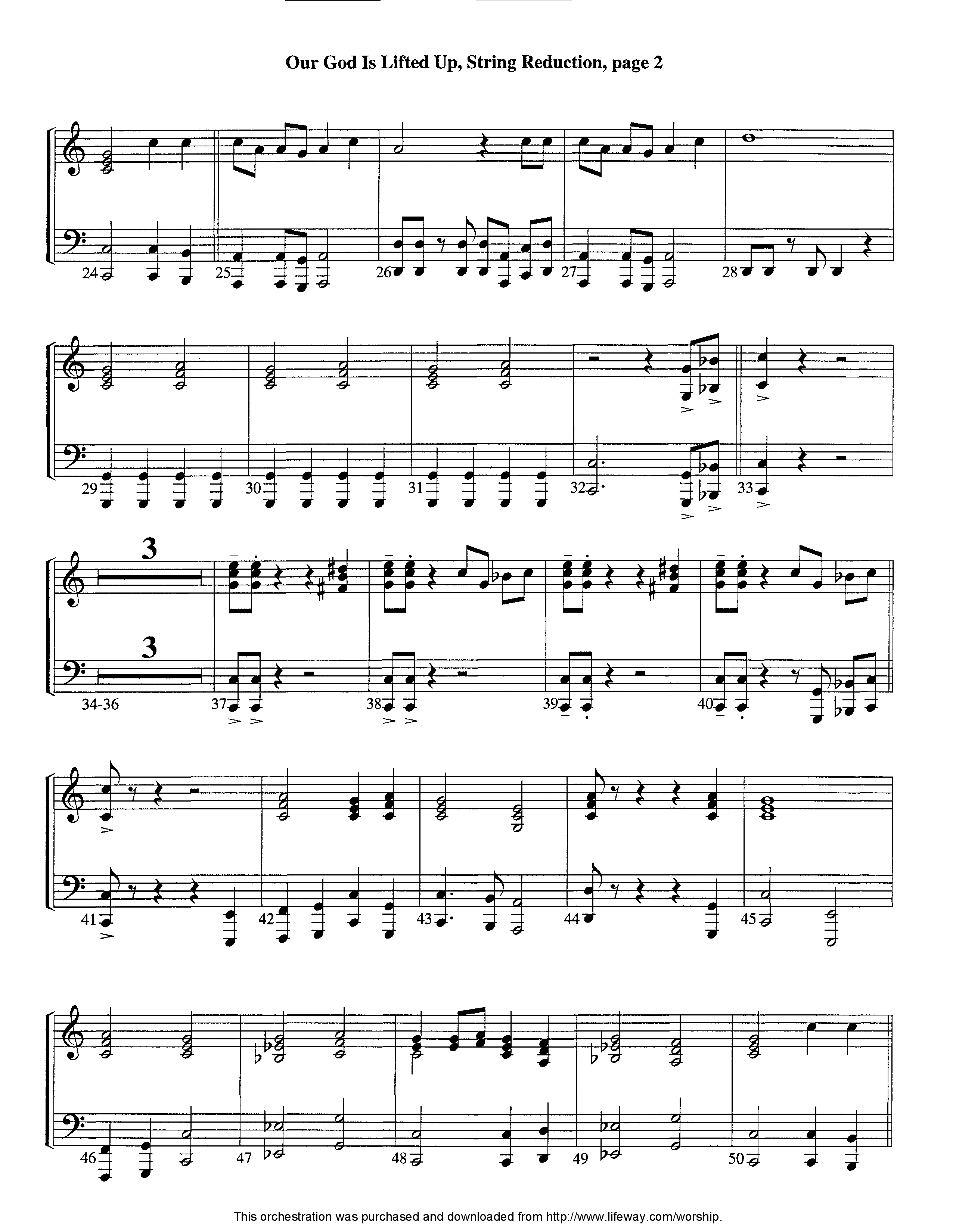 Our God Is Lifted Up (Instrumental) String Reduction (Lifeway Worship / Arr. Tom Payne)